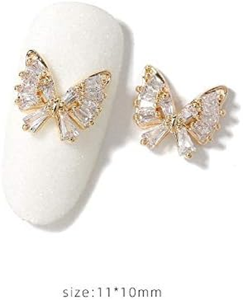 HANGQINGHENG 2-Piece Nail Jewelry Zircon Rhinestone Decoration Alloy Nail Decoration (Color : 159 12) image number 1