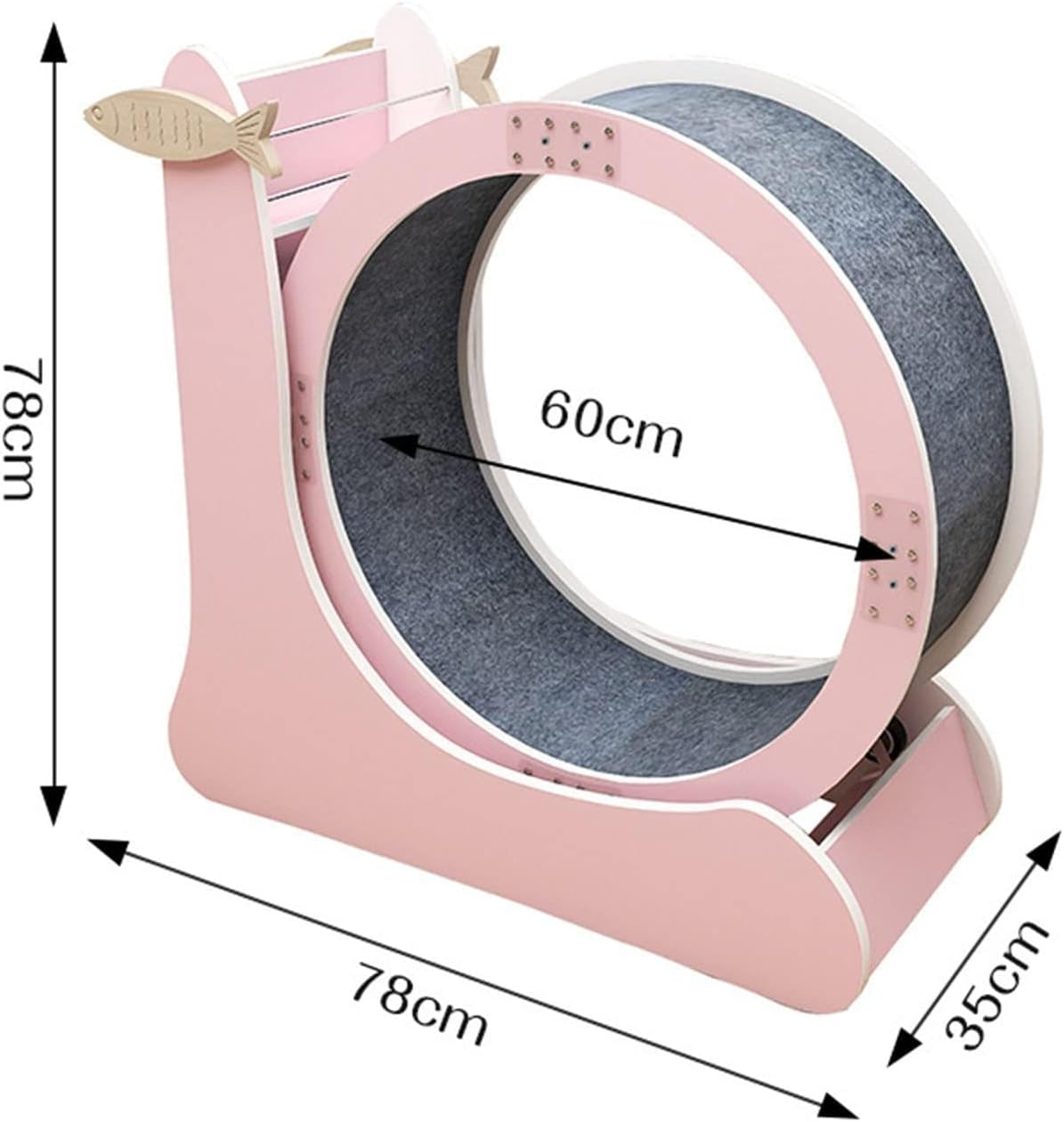 Cat Exercise Wheel,Running,Spinning,And Scratching Fun,Cat Wheel Exerciser for Indoor Cats,Suitable for All Cats Natural Wood Color Cat Wheel,Cat Running Wheel image number 3