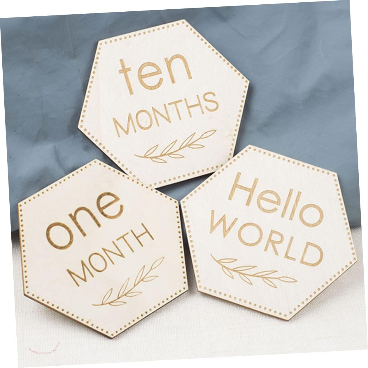 12Pcs Milestone Cards for Growth Wooden Milestone Photography Props for Newborns Capture Your Special Moments Months image number 3