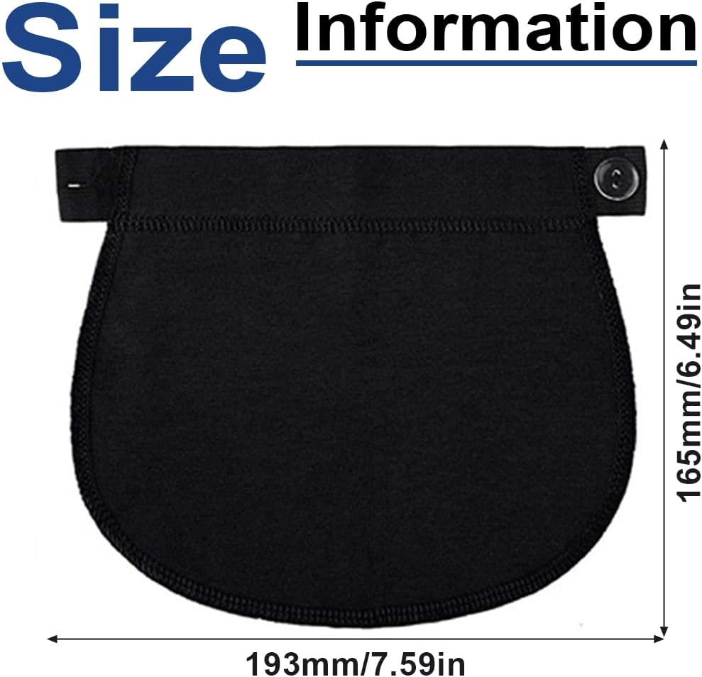 Pack of 4 Jeans Extensions with Adjustable Waistband, Elastic Maternity Trousers Extender, Adjustable Waistband Extension for Pregnant Women image number 6