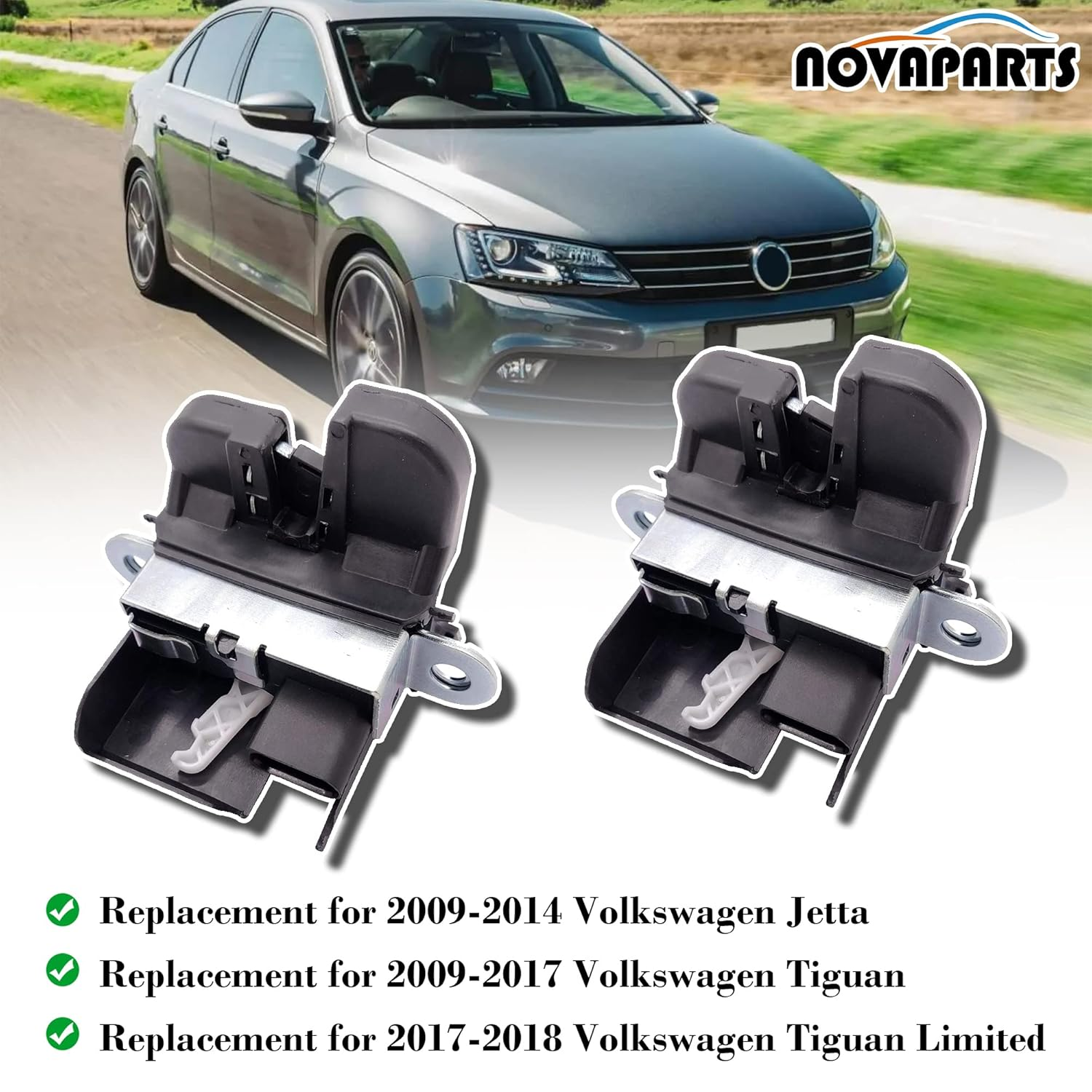 Rear Hatch Trunk Boot Lid Liftgate/Tailgate Door Lock Latch Release Actuator Motor 5M0827505E9B9 for 2009-2014 VW Jetta Sportwagen 2009-2017 Volkswagen Tiguan 5M0827505E