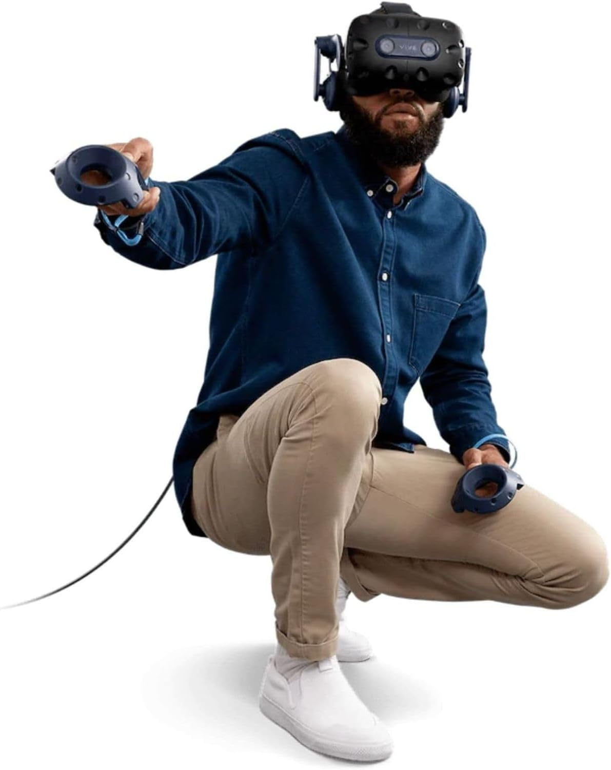 [Full KIT] Vive Pro 2 Kit - Vive PRO2 HMD, 2X Controllers, 2 X Base Station 2.0 image number 5