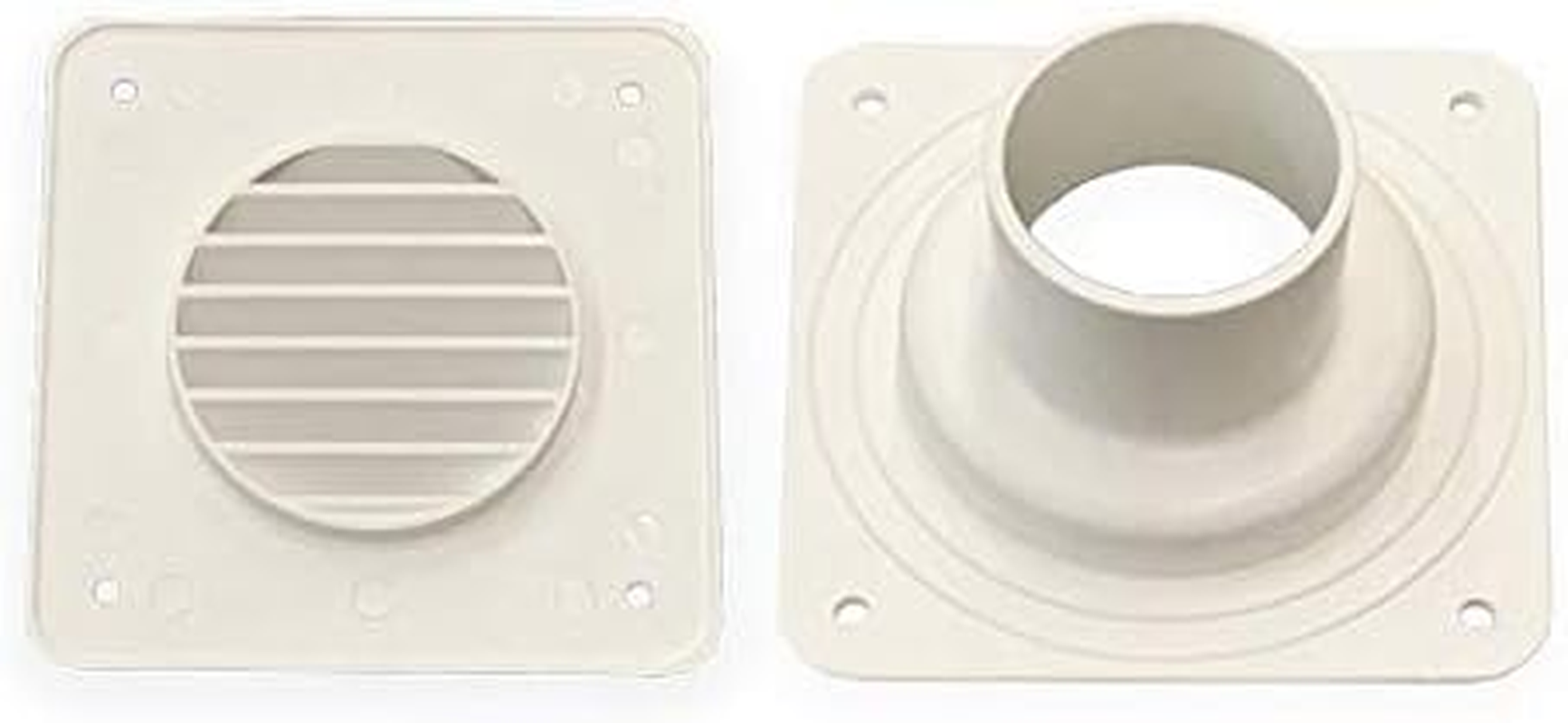 A.A Battery Box Vent System - White - Louver Cover and Cone Plate - Rv'S, Campers, Trailers, Motorhome Repair (Complete Vent System, White)