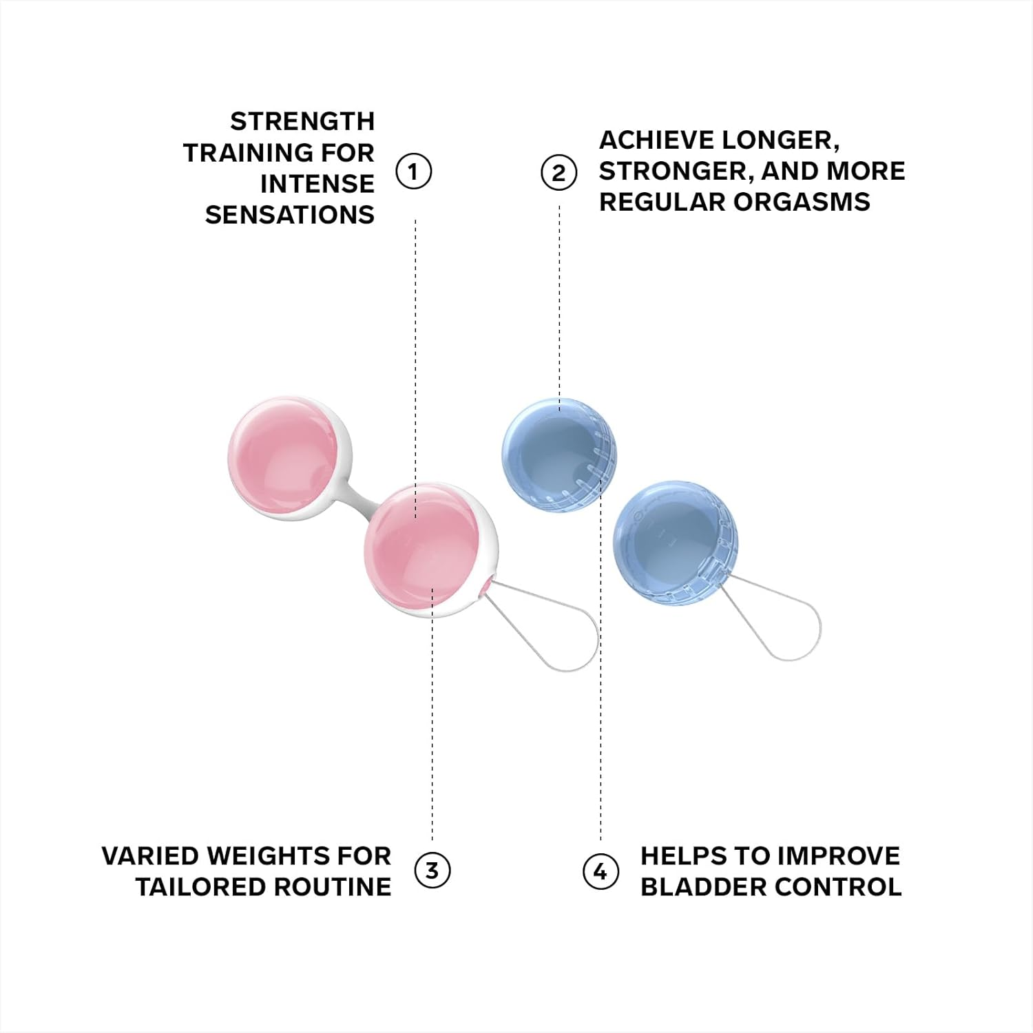 LELO Beads Classic - Kegel Balls for Women of All Ages &ndash; Premium Silicone Exercise Weighted Balls with String