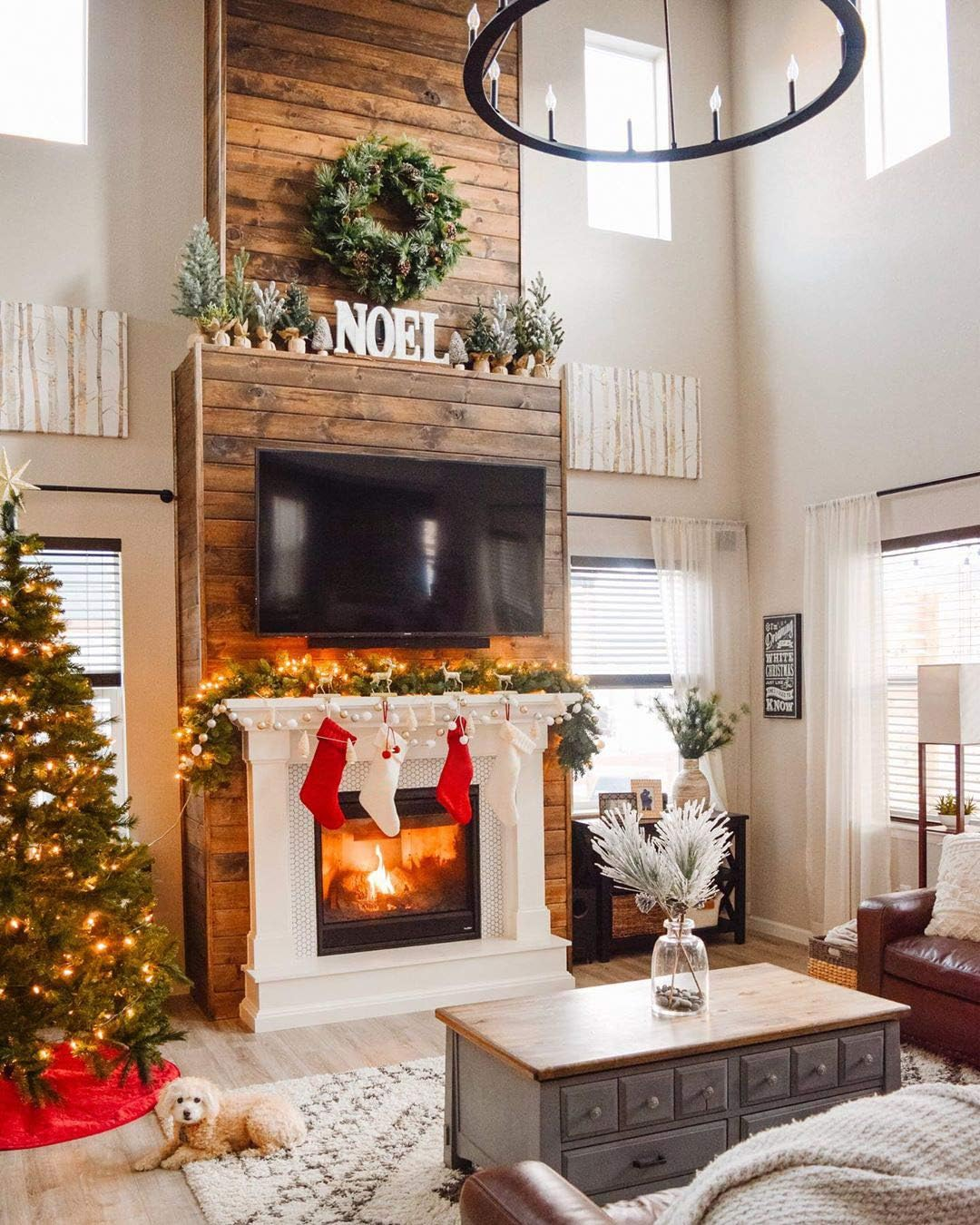 Fesciory 4 Pack Christmas Stockings 18 Inches Large Size Cable Knitted Stocking Gifts & Decorations for Family Holiday Xmas Party, Ivory White and Burgundy - Burgundy,Ivory image number 6