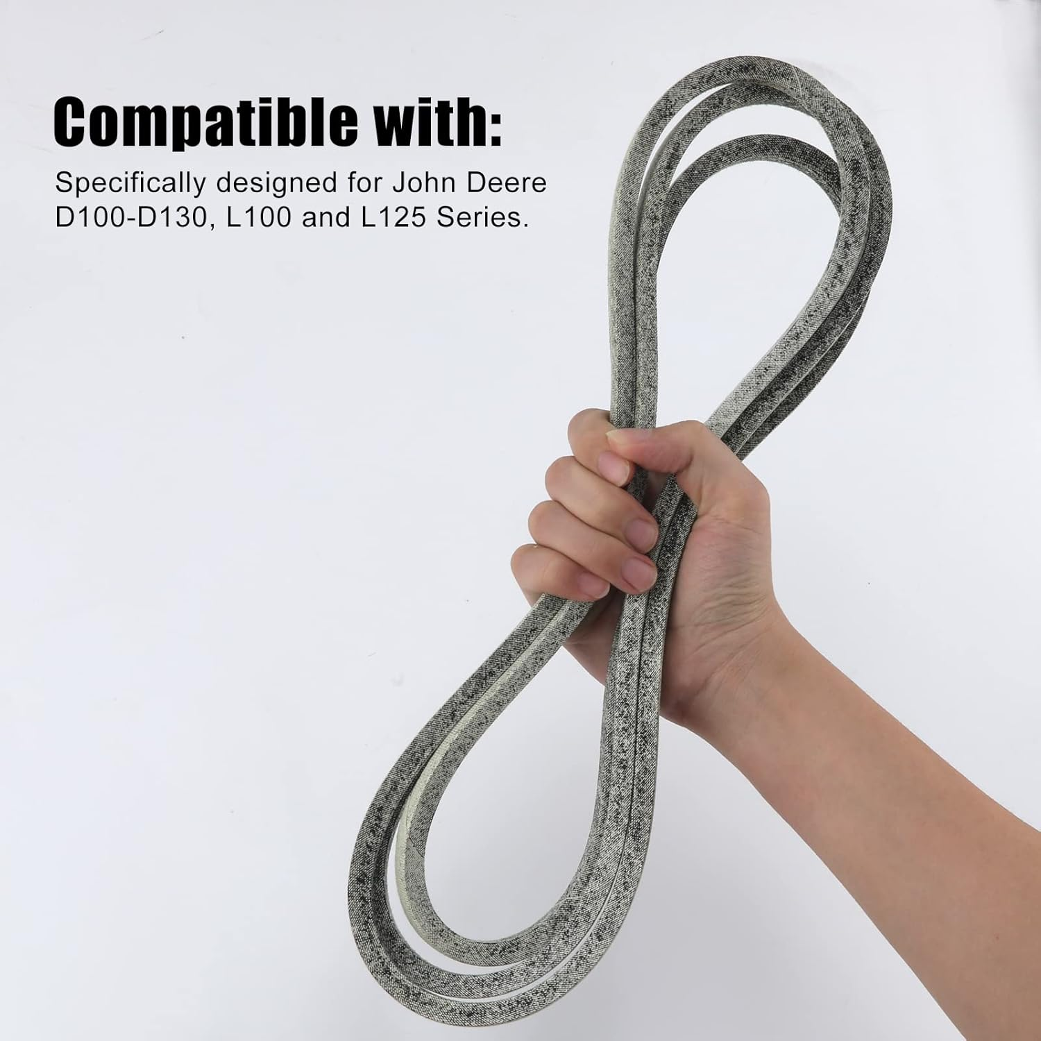 2Pcs 42In Lawn Mower Deck Belt, Heavy Duty Lawn Mower Deck Belt Compatible with John Deere Lawn Mower Replaces Part Number GX20072 Deck Drive Belts Compatible with 100 D100 E100 Series image number 5