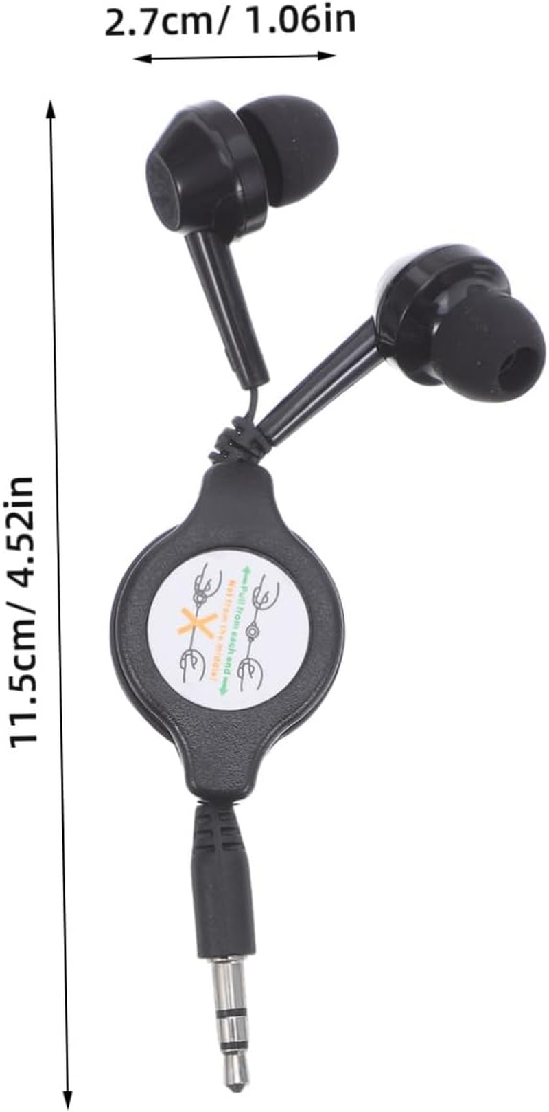 FELTECHELECTR 2Pcs Double Retractable Earbuds Wired Headphones Ergonomic In-Ear Earphones for Adults Portable High-Fidelity Sound Earphone for Study Sports Travel image number 5