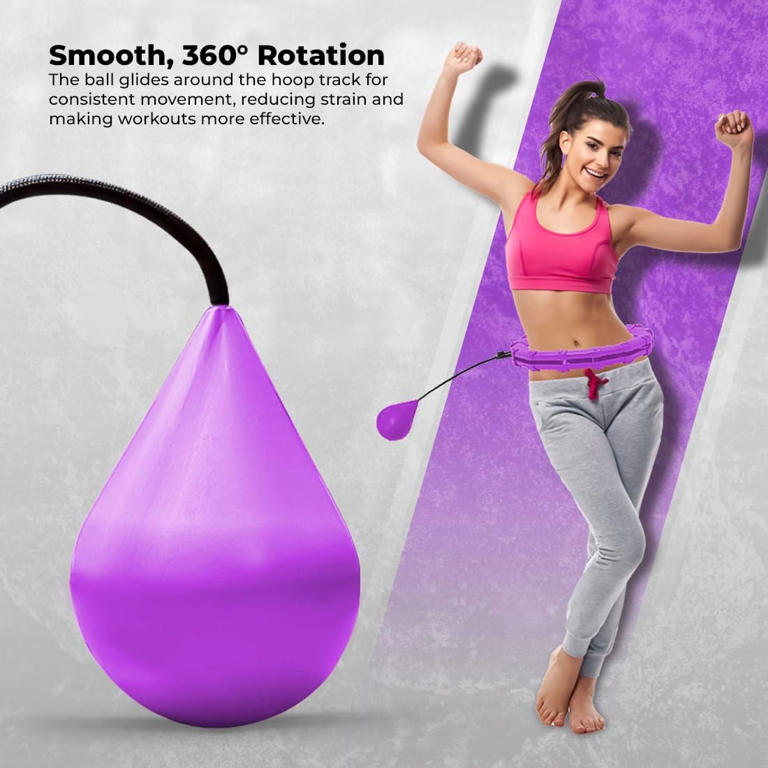 Weighted Hula Hoop Infinity Smart Hoops with Counter 22"-44" Inch Hula Hoops 2 in 1 Abdomen Fitness Message Exercise Equipment Non-Fall Exercise Adjustable Hoops