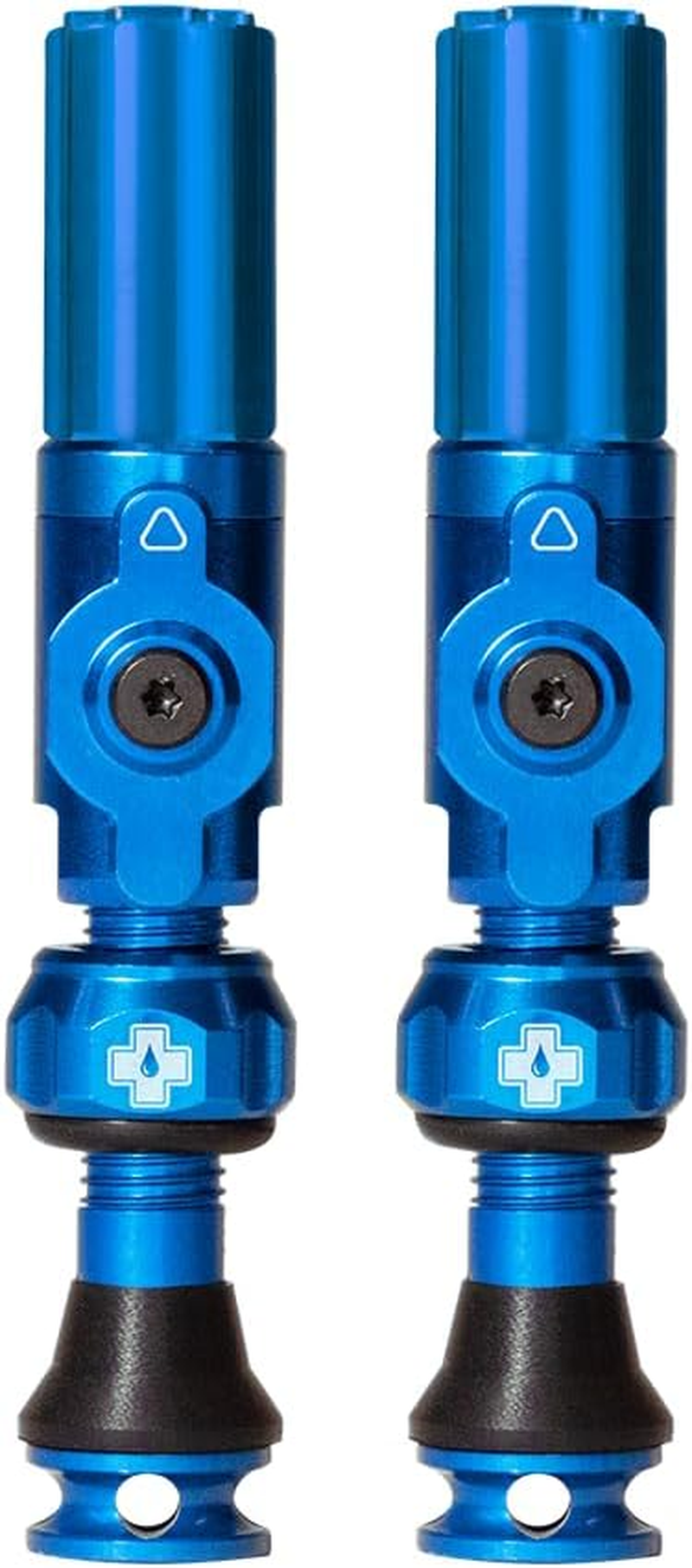 Muc-Off Big Bore Hybrid Tubeless Valves, Iridescent 45Mm - Precision Engineered Dust Caps for Bikes with Revolutionary Airflow Technology - Schrader Valve Caps for Tubeless Mtb/Road/Gravel Bikes