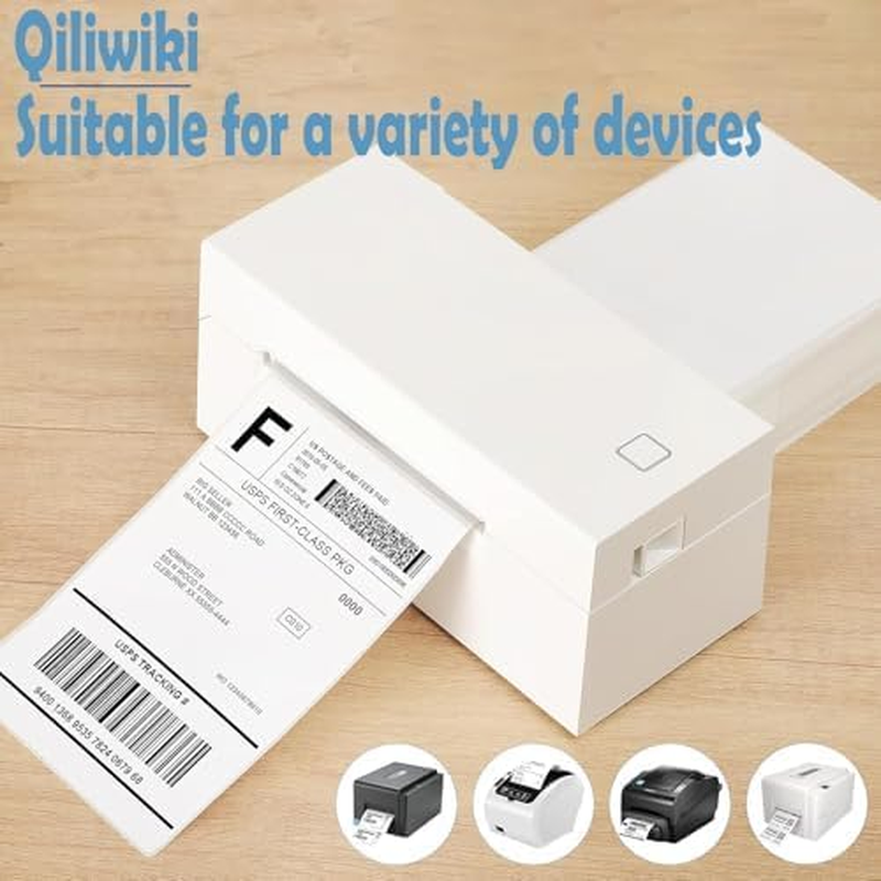 Thermal Labels, Pack of 500 4X6 Thermal Labels Fanfold, Suitable for Most Thermal Printers,1 Stack image number 1