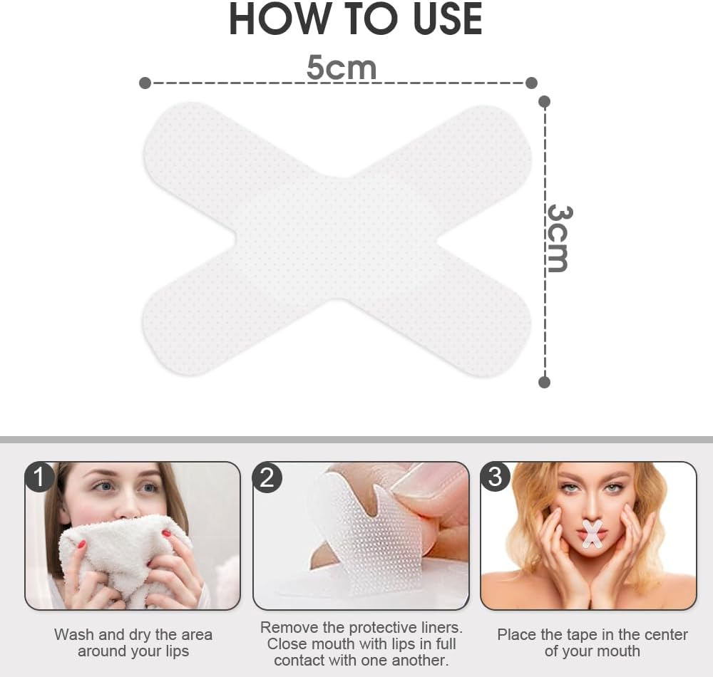 120PCS Gentle Comfortable Transparent Sleep Strips, Breathable Adhesive Hypoallergenic Mouth Tapes Soft Anti-Snoring Strips for Better Nose Breathing Sleeping, Improve Nose Breathing, Snore Reduction image number 6