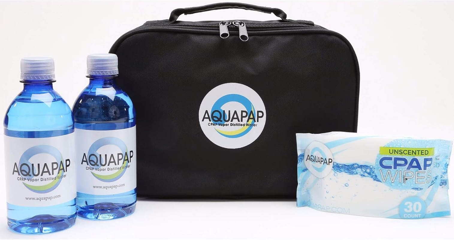 AQUAPAP 8 Ounce 8 Pack Vapor Distilled CPAP Water | for Use with Resmed and Respironics Machines image number 3