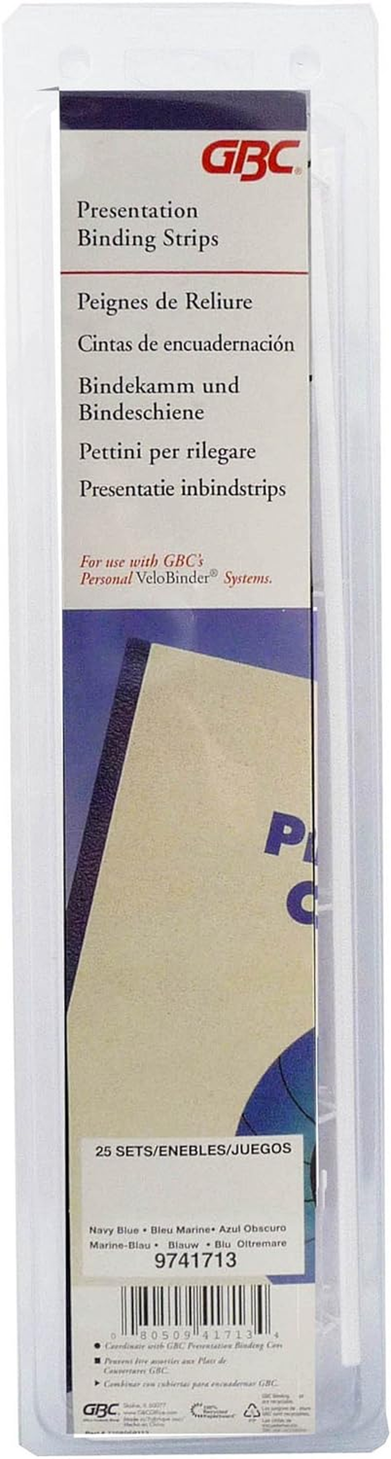 GBC QT9741639 Binding Strip, EVB 4 Prong White PK25 - White
