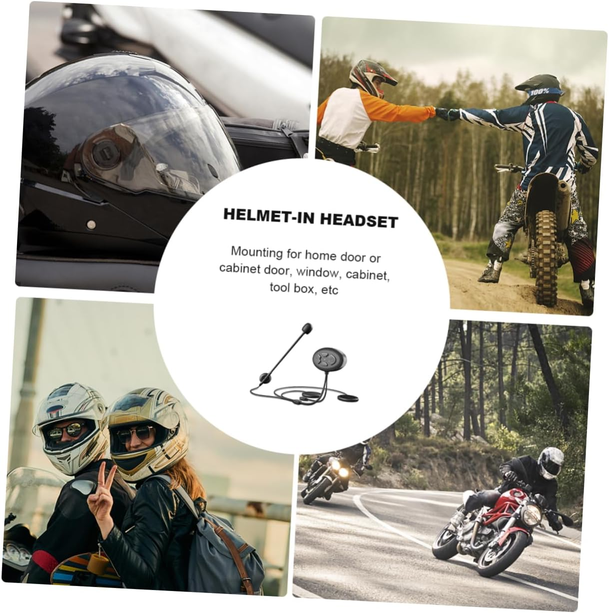 DOITOOL Motorcycle Helmet Headset Wireless Earphone Riding Headset for Motorbike Use image number 3