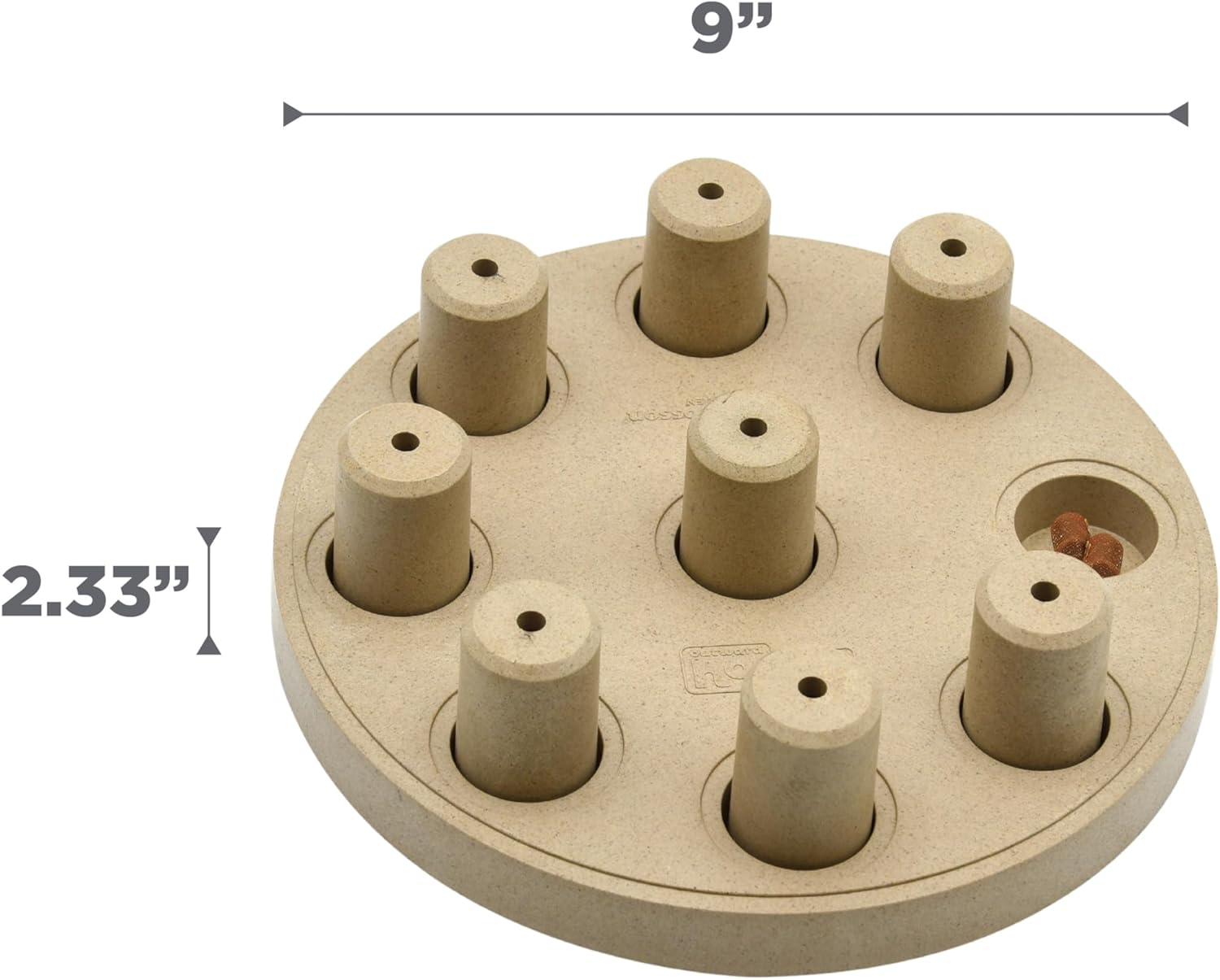 Nina Ottosson by Outward Hound Dog Smart Tan Composite Interactive Treat Puzzle Dog Toy image number 1