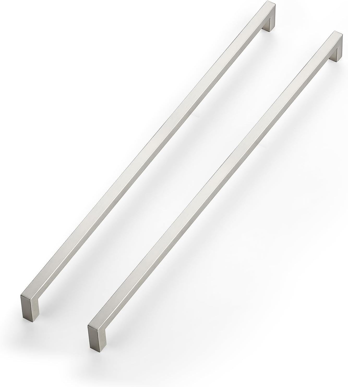 JOY DECOR 6 Pack Cabinet Handles, Brushed Nickel Cabinet Pulls, 6-1/4 Inch Kitchen Closet Handles Square Drawer Pulls Stainless Steel Drawer Hardware, 160Mm Hole Centers