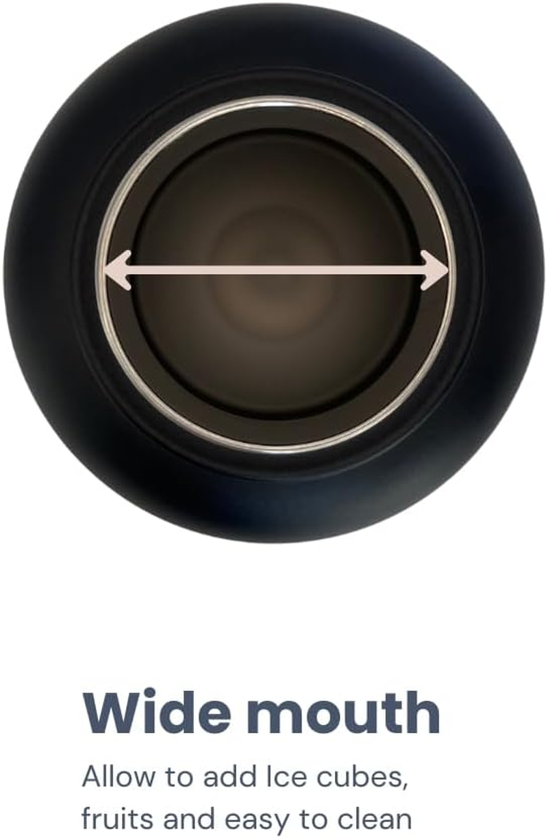 2-In-1 Dog Water Bottle & Food Dispenser, Insulated Stainless Steel Travel Bottle with Built-In Bowl, Portable Pet Hydration for Hiking & Outdoors (Black) image number 6