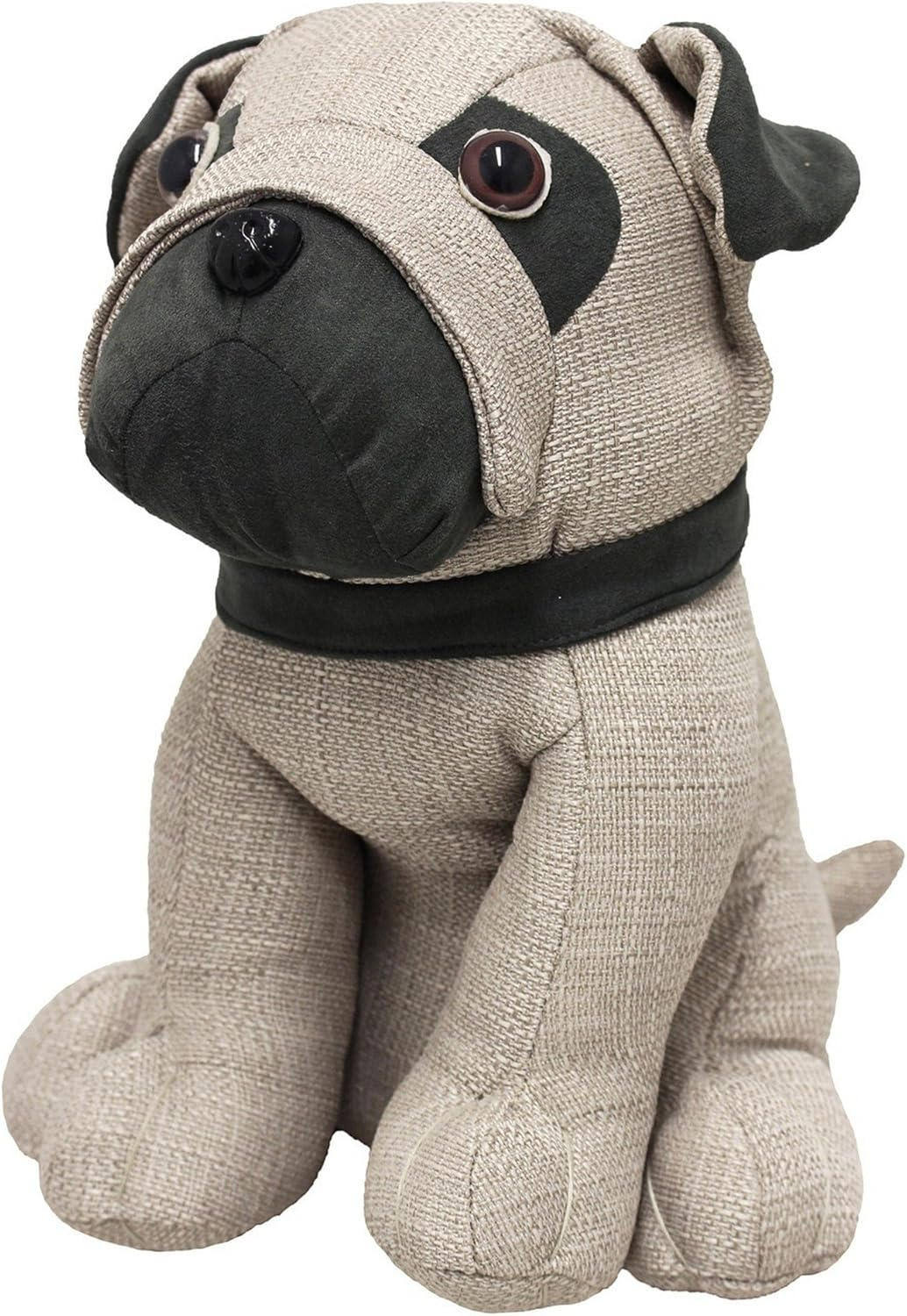 Paoletti Riva Pug Dog Door Stop - Heavywight Sand Filling - 100% Polyester - 23 X 15 X 24 Cm (9" X 6" X 9") - Designed in the UK