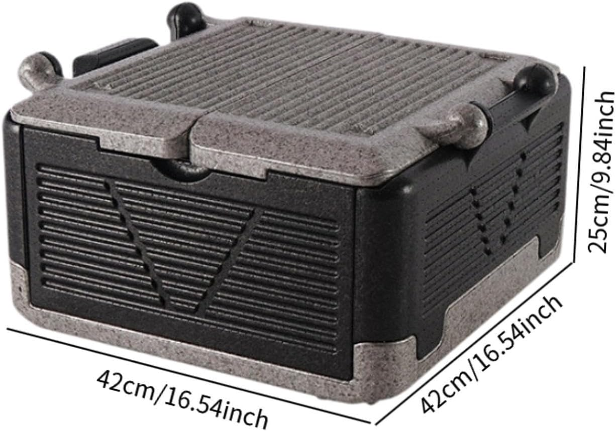 TENOL Food Thermal Box Foam Food Carrier Folding Keep Cold and Warm Storage Camping Cooler Insulated Ice Chest for Fishing Fishing