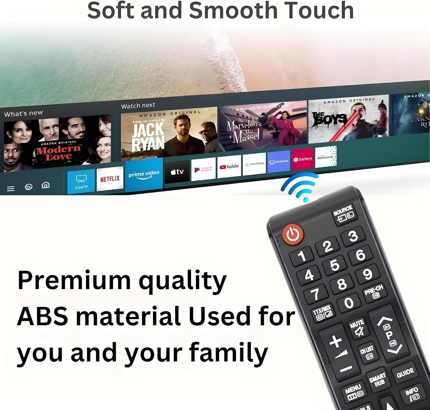 Universal Remote Control for Samsung Smart Tvs &ndash; Replacement Remote for Samsung LED, LCD, QLED, UHD, 4K, Frame, HDR, and Curved TV Series (No Setup Required) image number 2