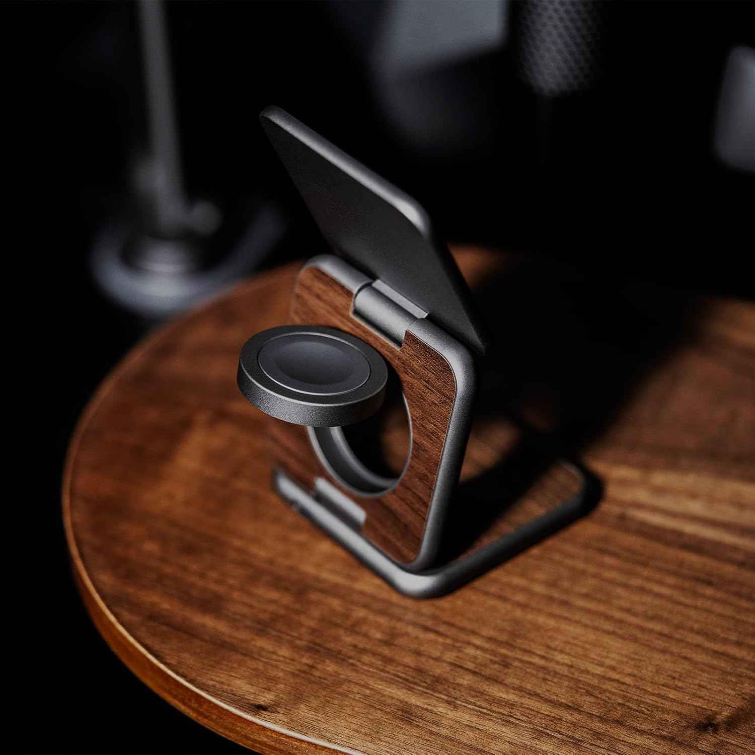 KU XIU X40 Magnetic Wireless Charger, 3 in 1 Wireless Charging Station for Apple Devices, Foldable Portable Fast Charging Stand for Iphone 17/16/15/14/13/12 Pro Max & Apple Watch, Airpods - Wood Grain image number 5