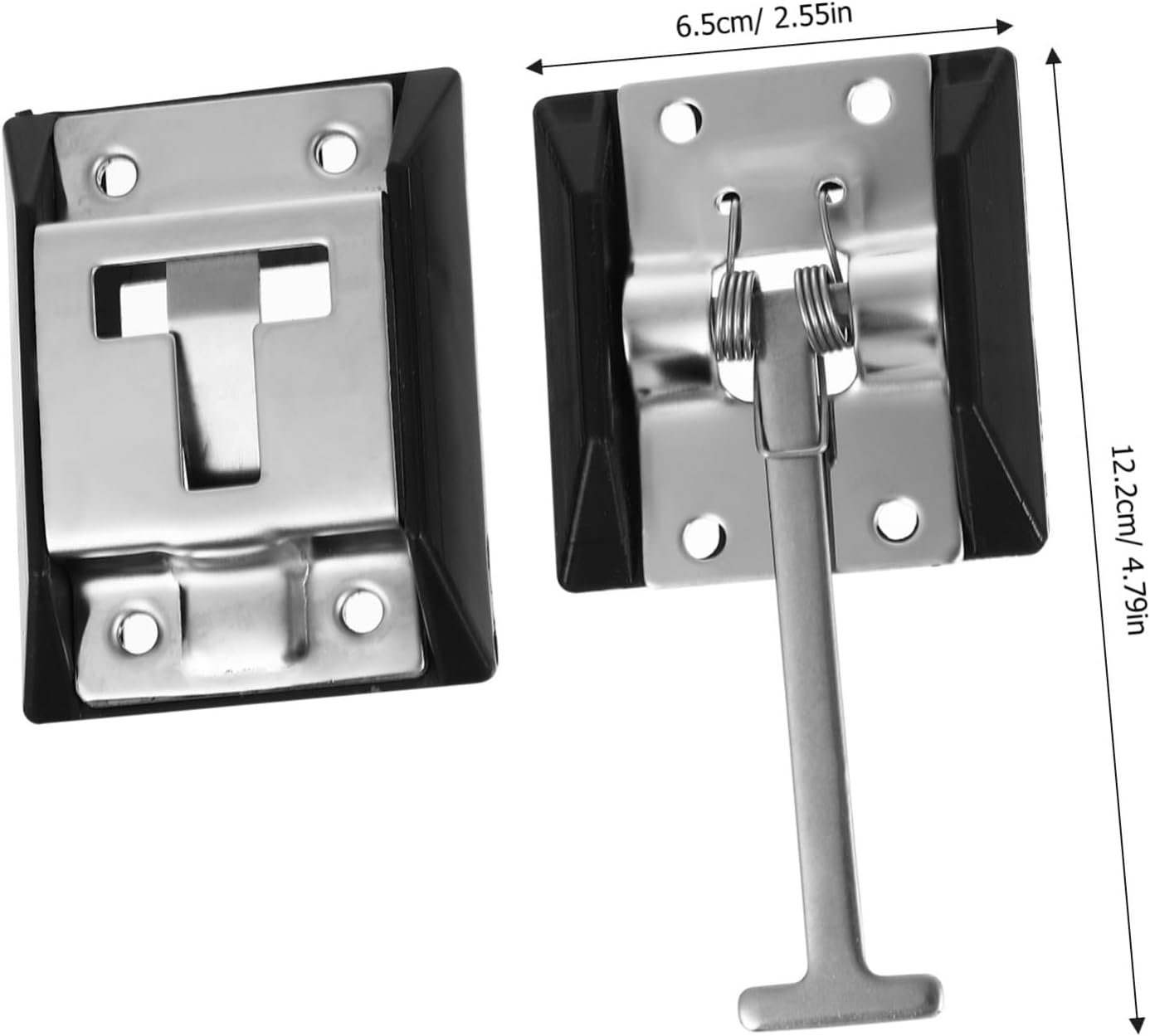 Iplusmile Stainless Steel Rv Door Catch Clip over Door Hook No Drill Metal Hook Latch for Van Trailer image number 6