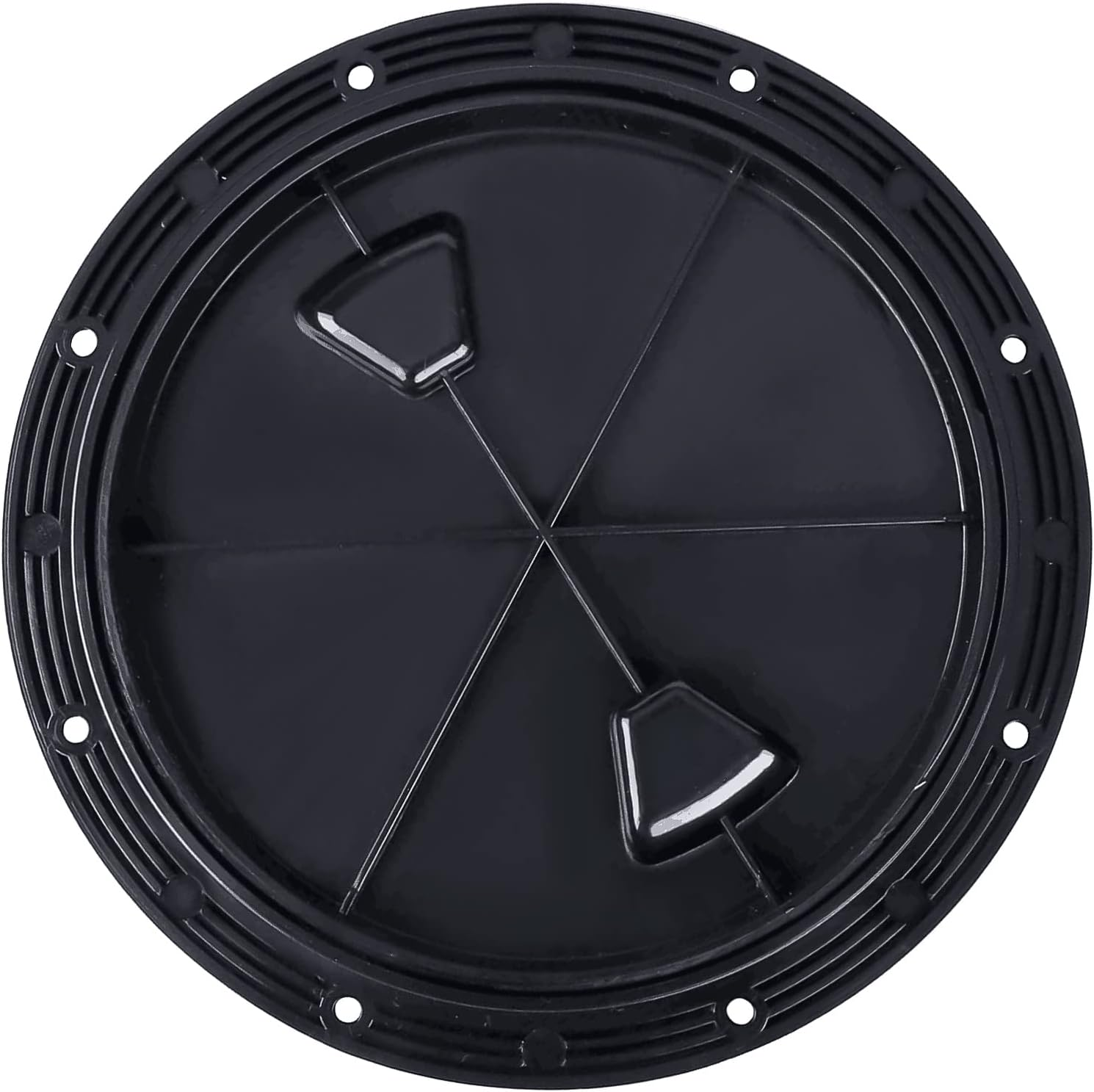 Smartmarine Boat Hatch Black 4" 6" 8" round Non Slip Inspection Hatch W/Detachable Cover for Marine Boat Yacht image number 1