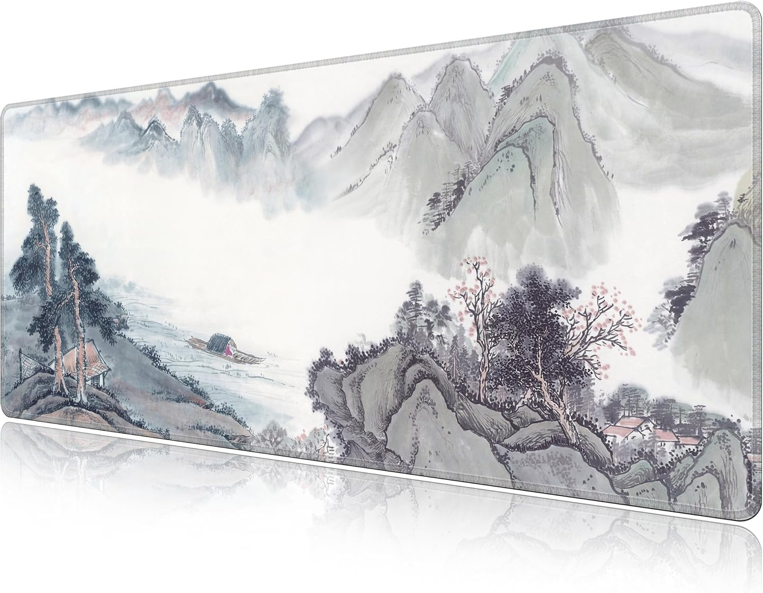 LL-COEUR Oversized Gaming Mouse Mat with Motif 120 X 50 X 0.3 Cm, Long Desk Mat, Non-Slip Mat for PC, Laptop, Keyboard (Landscape 2, 1200 X 500 X 3 Mm)