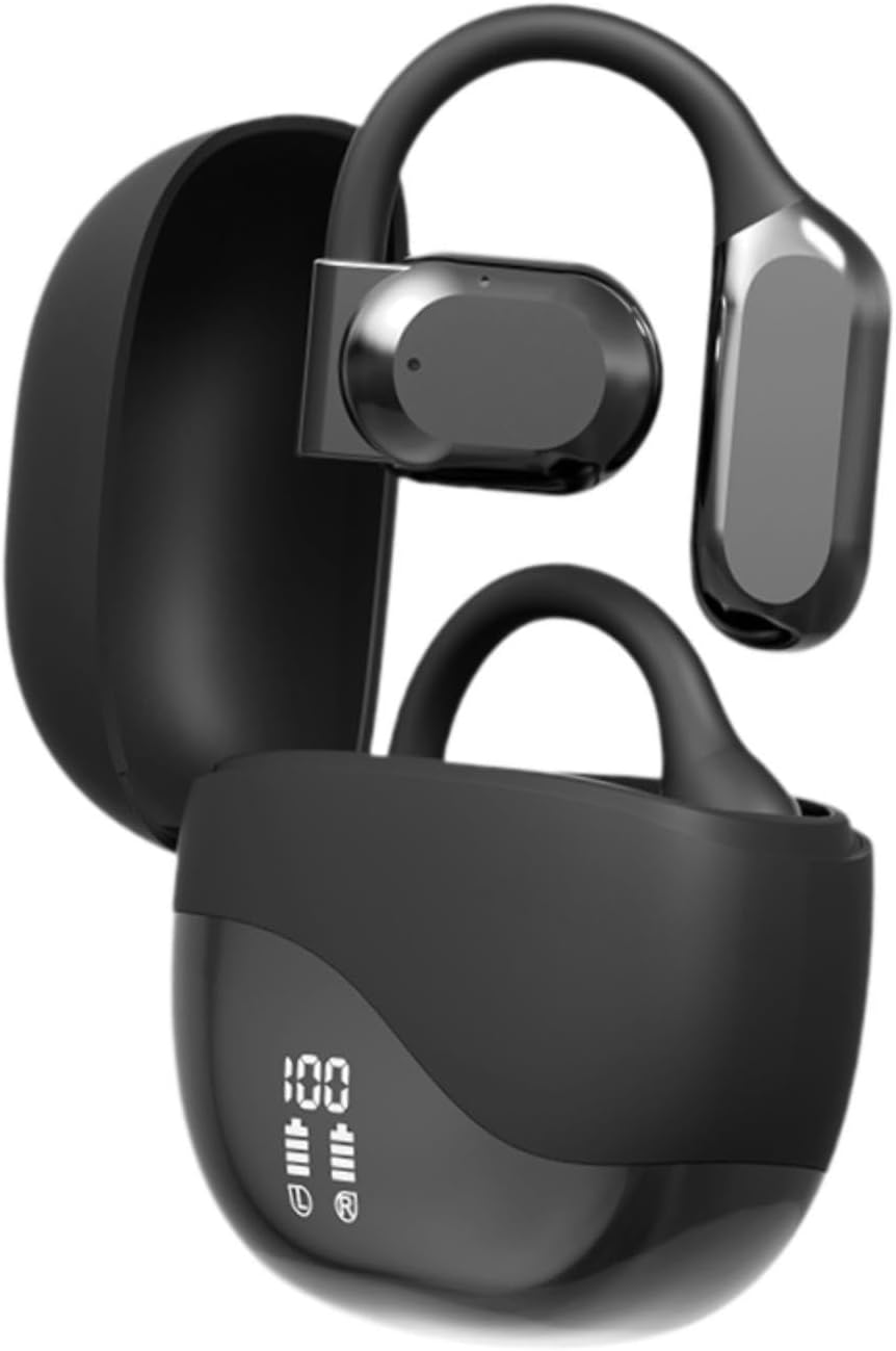 Language Translating Earbuds Lightweight Long Use Time Intelligent Headphone Black image number 3