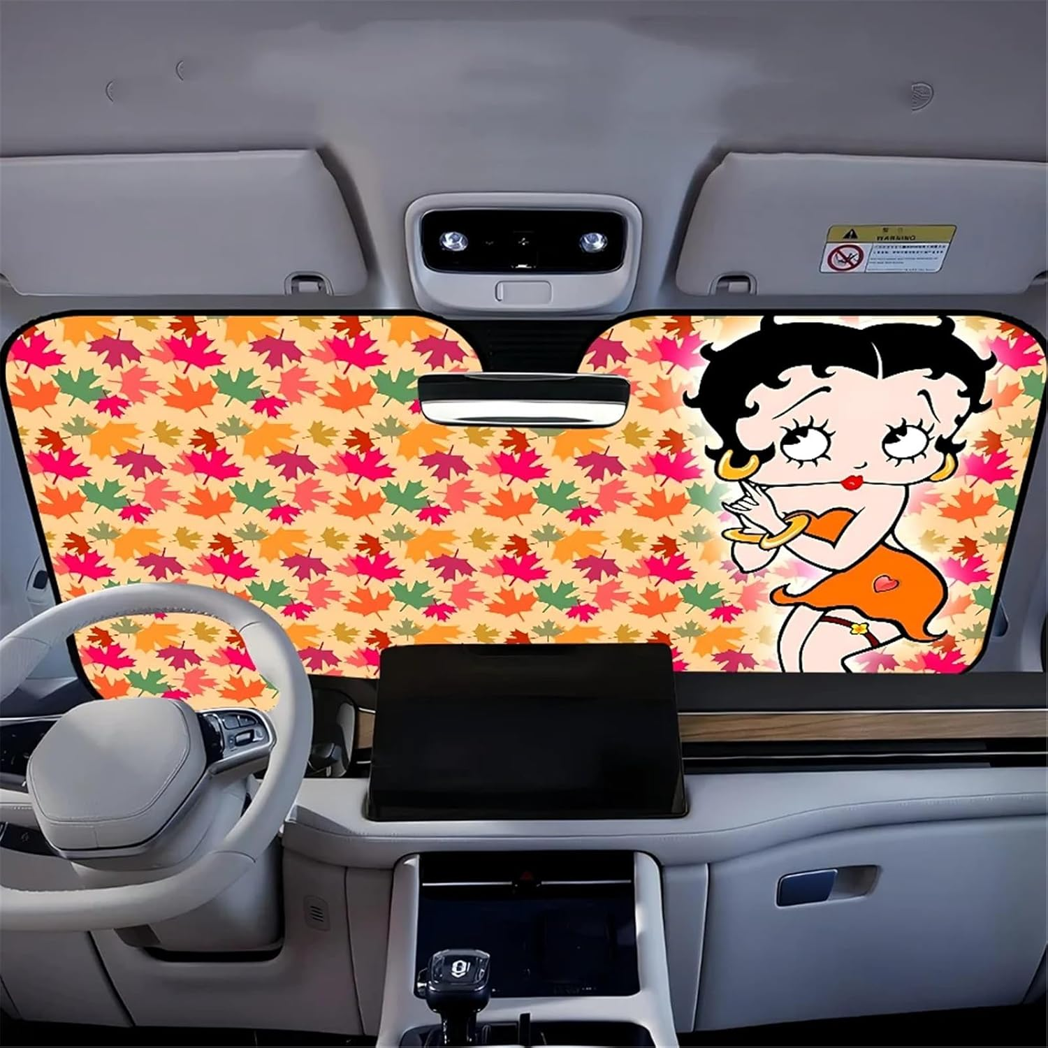 B-Betty-Cute-Girl Anime Car Windshield Sunshade Cover Foldable Automotive Sun Shade Visor Window Reflector Cars Keep Car Cool(Z6)