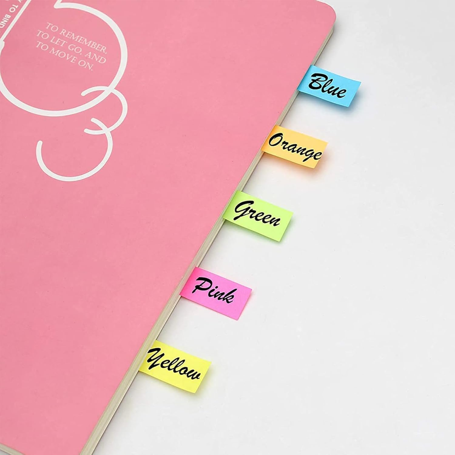 Self Stick Notes Pads Combination Sticky Notes with Spiral Binding Portable Page Markers Index Tabs for Home Office School Supplies Take Bookmarks Memo Notes Reminder image number 1