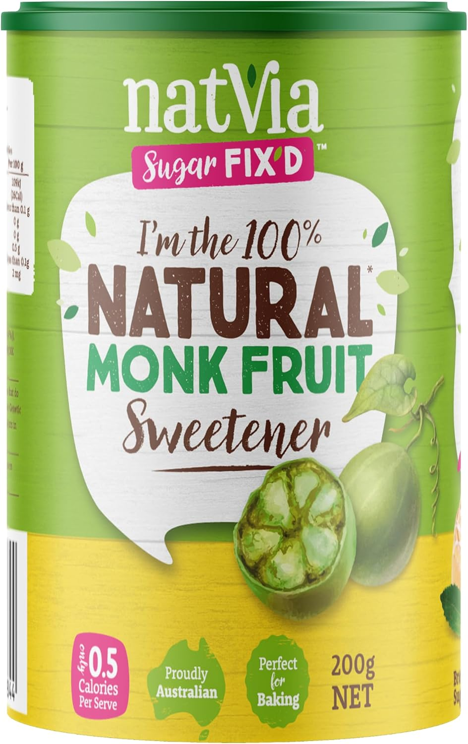 Natvia Monk Fruit 200G | Keto Friendly | Fructose Free image number 1