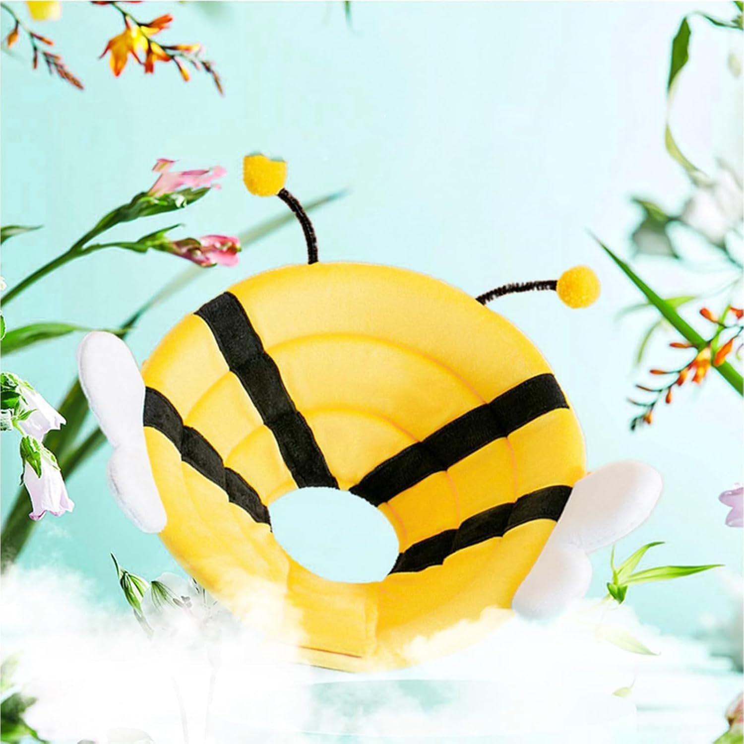 Cat Collar for Dog, Adjustable Neck Collar, Soft Adjustable Collar for Cats, Cat Collar, Recovery Anti-Leak Pet Collar for Small Dogs, Kittens (Yellow, L) image number 1