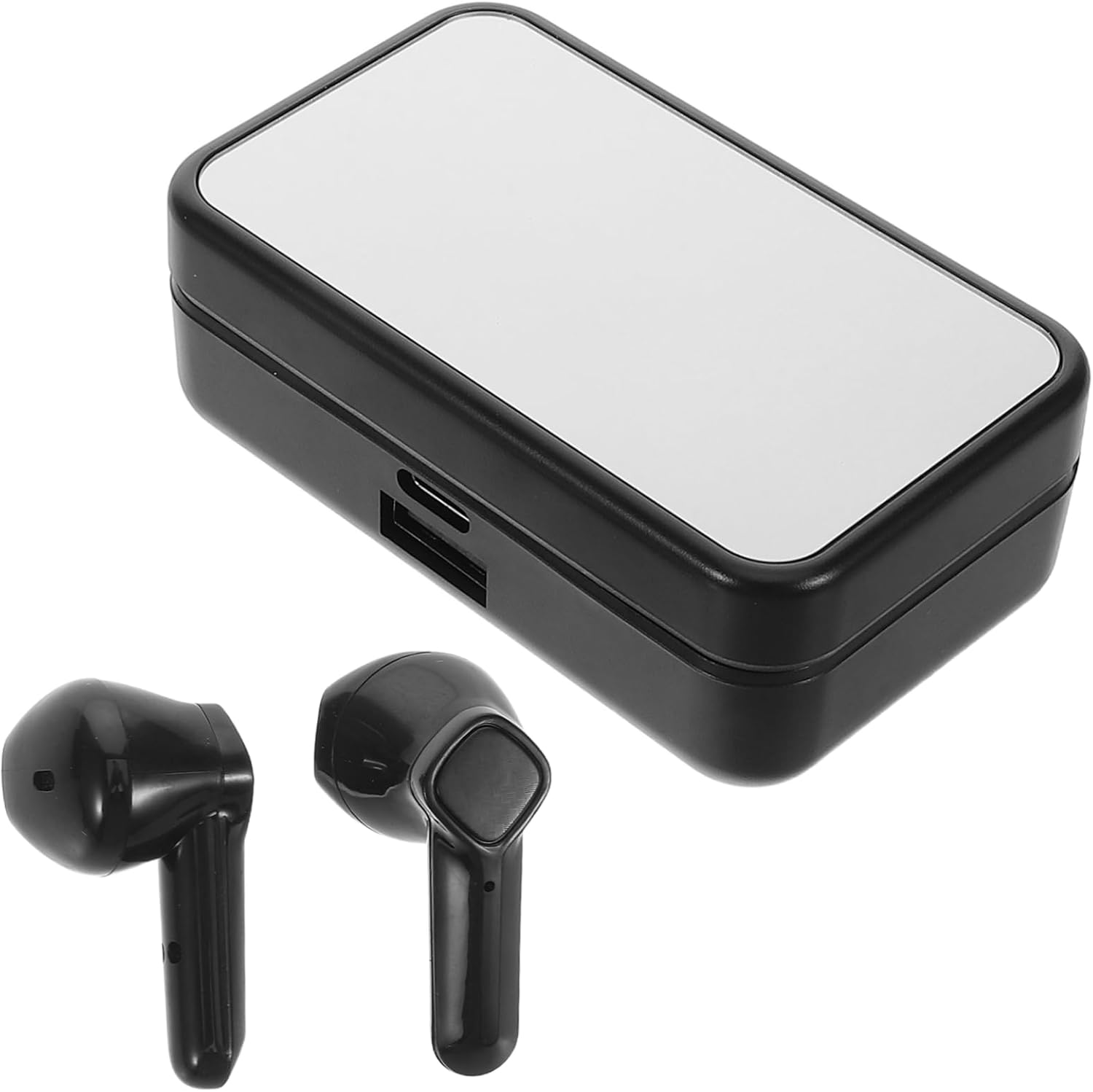 MOLUCKFU 1 Set Wireless Headphones Wireless Headset Earphones Headphones Cycling Earphone Connecting Headphone Running Headset Earpiece Ear Buds Black Plastic image number 6