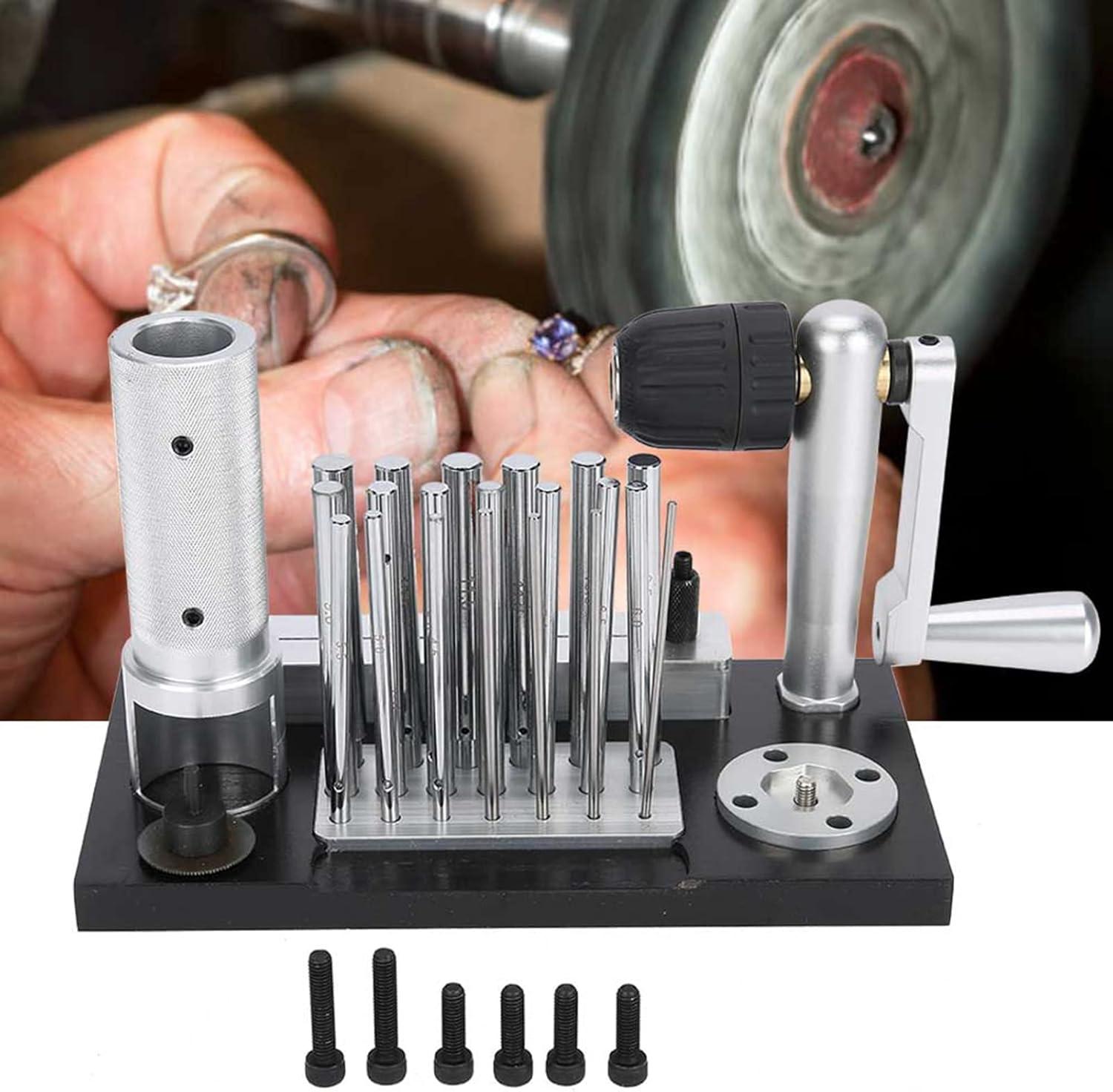 Manual Jump Ring Maker Machine, Stainless Steel Jewelry Tool with 20 Mandrel Accessory, for Jewelry Makers image number 4