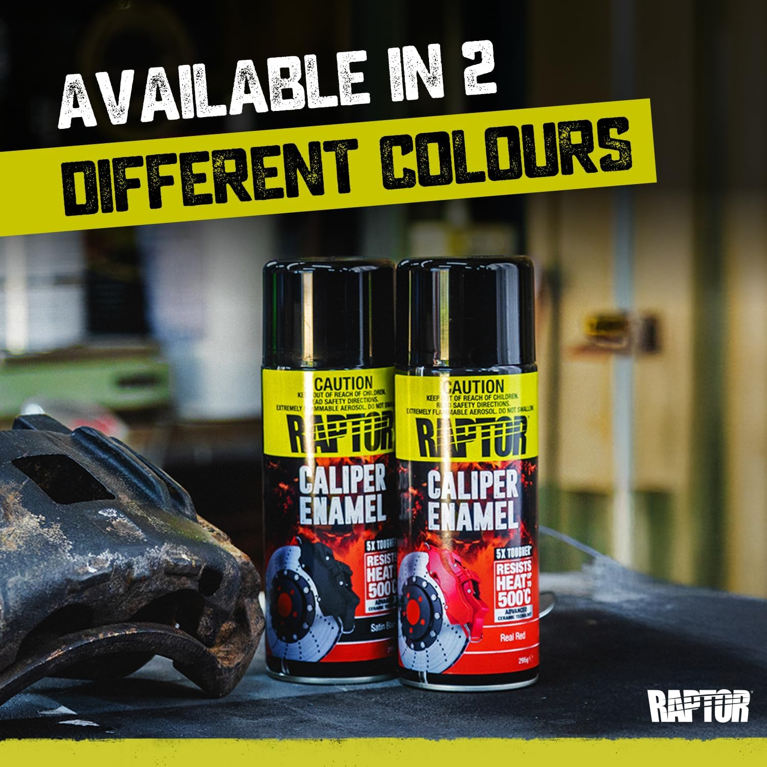 RAPTOR High Temp Caliper Enamel, Advanced Ceramic Technology, High Gloss Finish, Direct to Metal & No Need for Primer, Brake Paint, Heat Resistance up to 500&deg;C, 365 ML, Satin Black image number 4