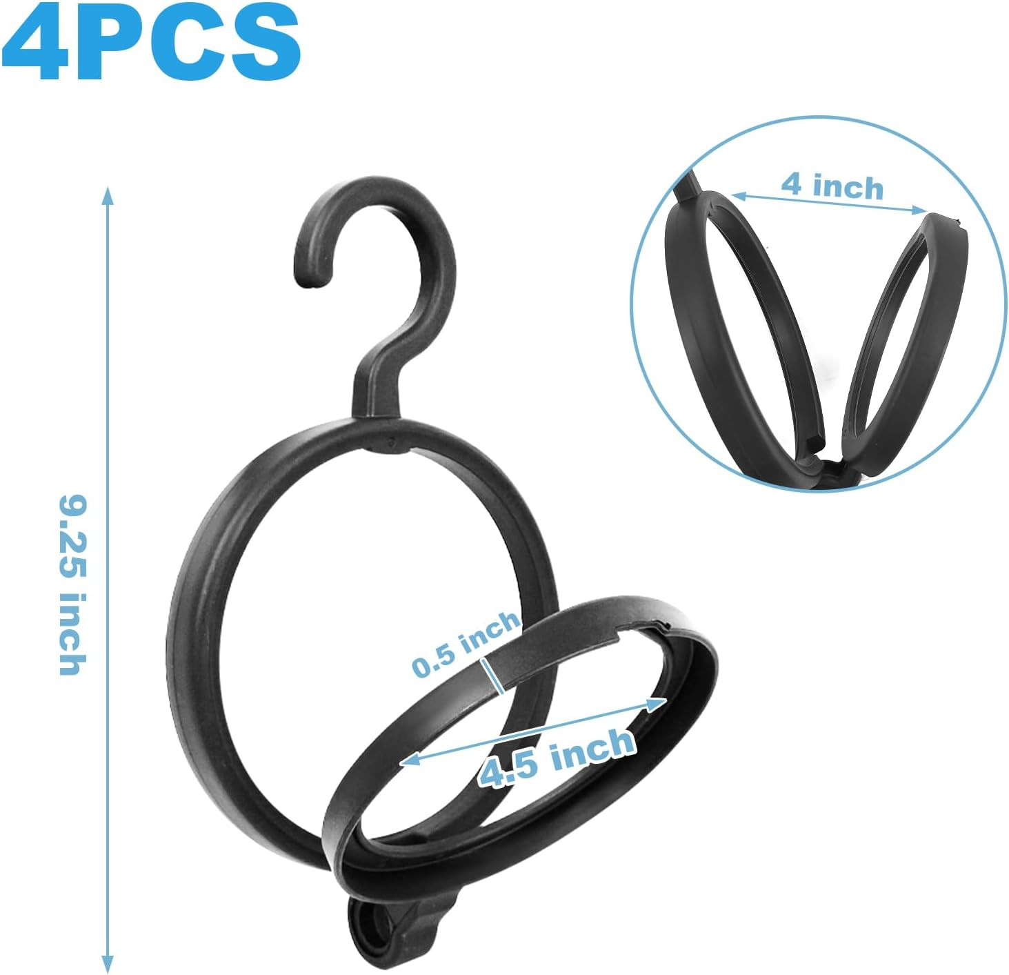 LUOKER 4-In-1 Wig Holder & Stands, Portable Hanger for Multiple Wigs, Stackable, Perfect for Travel & Outdoor Use image number 6