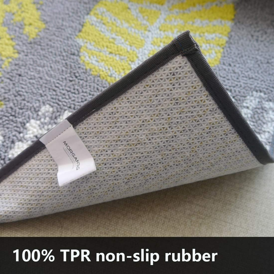 Morgantag Indoor Entrance Mat 17.5"X47.5", Non-Slip Absorbent Dirt Trapper Rug, Kitchen Rug, Front Door Mat, Machine Washable, Gold image number 5