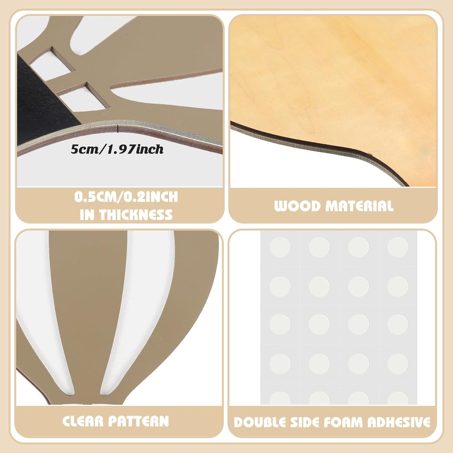 Soaoo 9 Pcs Hot Air Balloon Decorations Nursery Wall Decor Boho Wooden Sign Baby Shower Decorations for Bedroom Classroom Playroom Wall Art