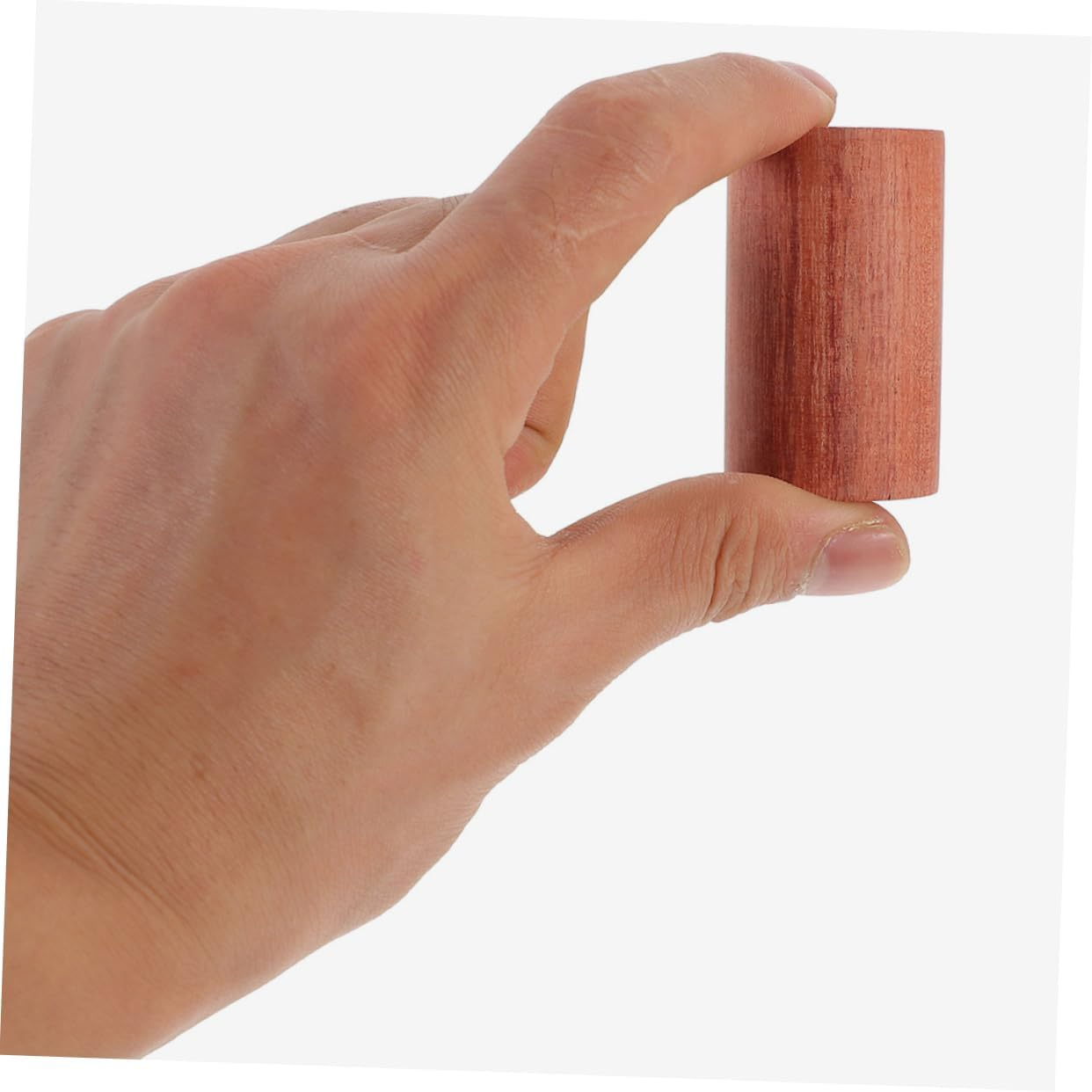 WEKADRIN 4Pcs Mini Cylinder Pedestal Stands Aromatherapy Essential Oil Base round Cylinder Wood Pedestal Display image number 3