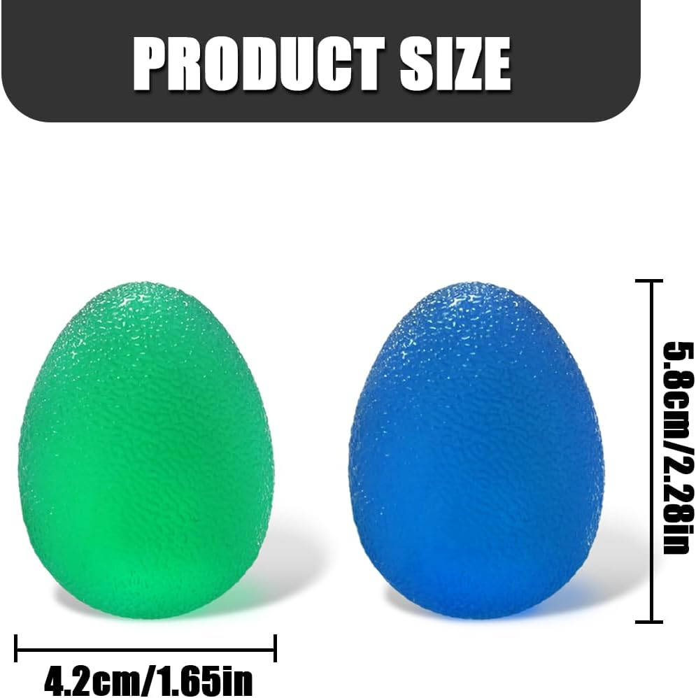 Stress Balls, 3 PCS Finger Exercise Balls for Grip Strengthen, Hand Workout (3 Color) image number 4