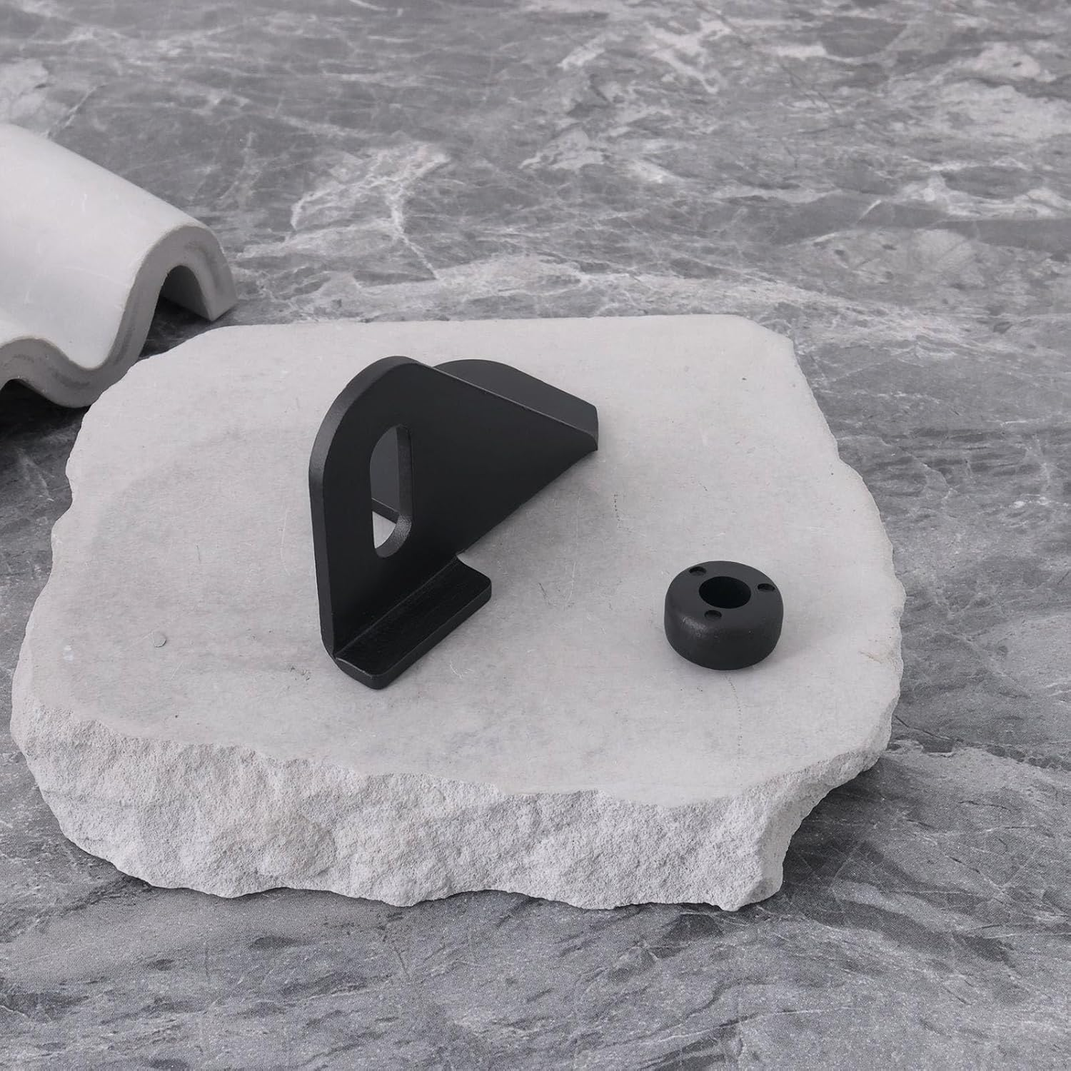 1Pc Car Antenna Mount Replacement Part Driver Side Mount Bracket Holder Compatible with Jeep Wrangler JL JLU Gladiator JT 2018-2024, Black image number 1