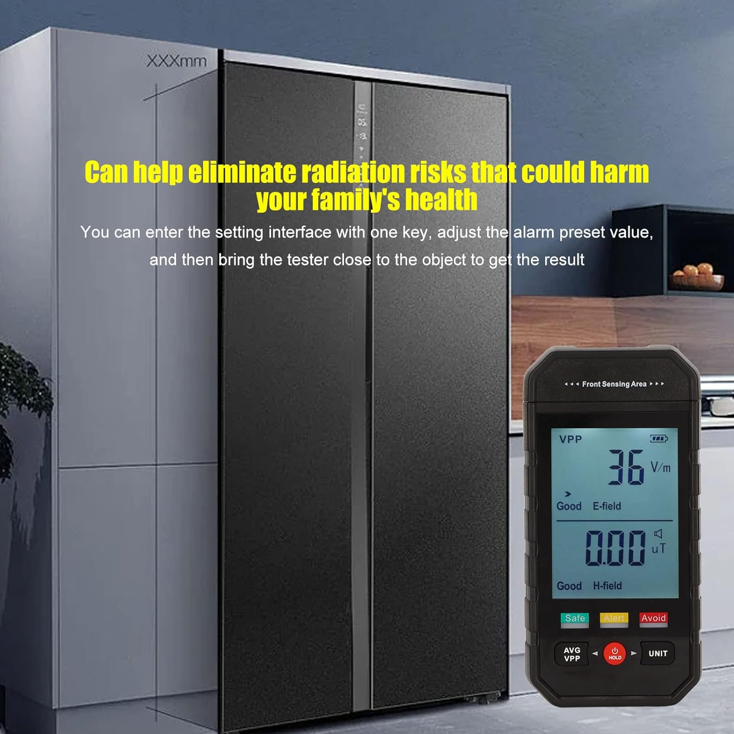 EMF Meter & Electromagnetic Field Detector, Handheld Digital LCD Tester 5Hz-3500Mhz, Portable EMF Radiation Detector for Home Inspection, Office, Outdoor EMF Tester, EMF Meter with Real-Time Data image number 6