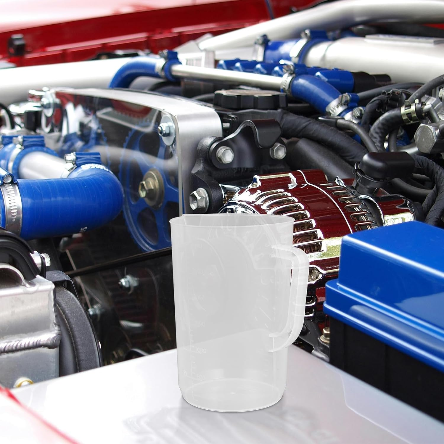 PRETYZOOM 3L Plastic Measuring Cup, Graduated Measuring Mixing Pitcher with Handle and Spout Mouth, Multipurpose Oil Food Liquid Measuring Pitcher image number 6