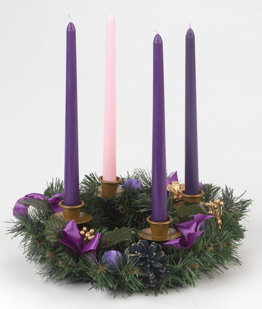Purple Ribbon Advent Wreath image number 1