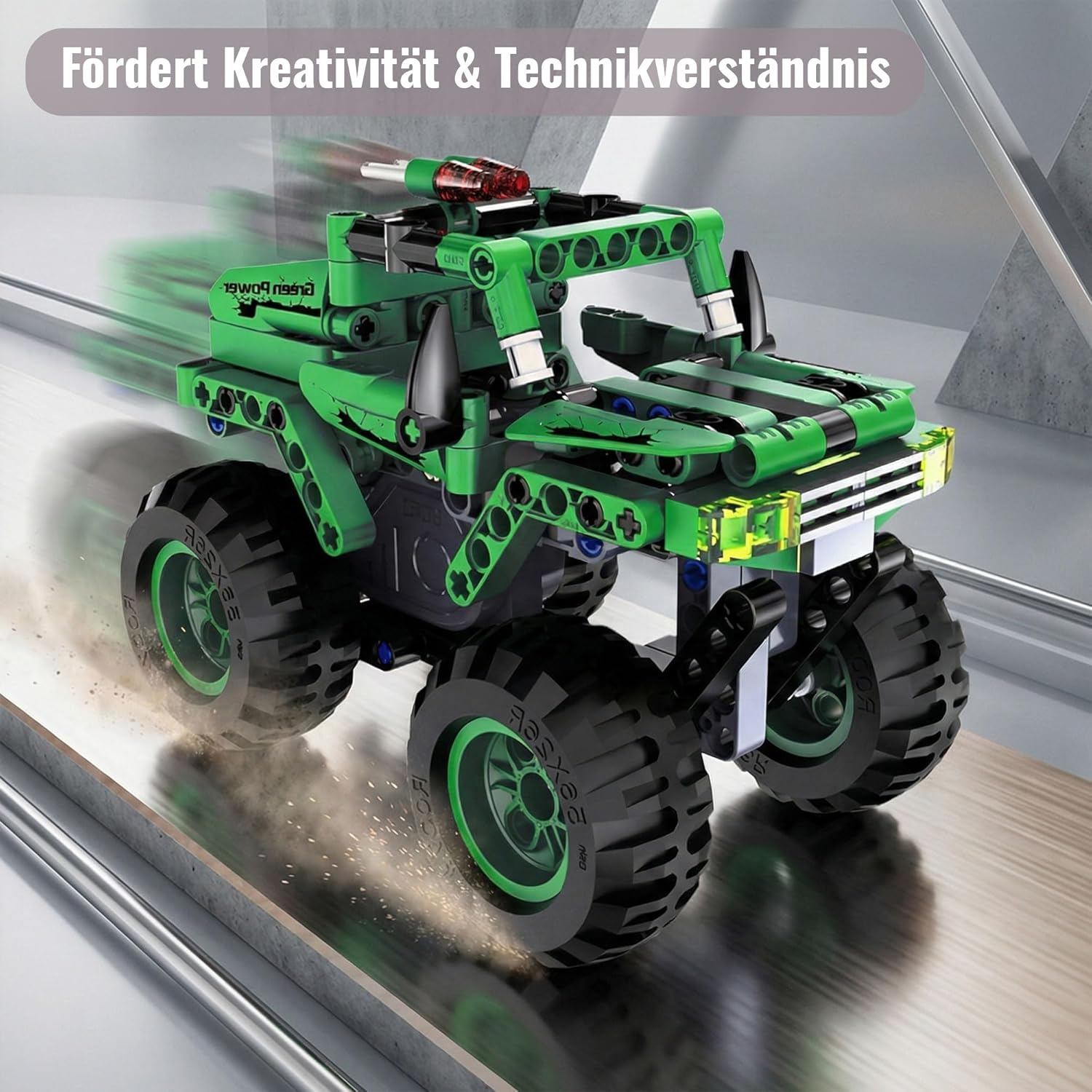 SUV Jeep Car CADA Building Block Set with Pull Back Function, Vehicle Plug-In Kit DIY Pull-Back Toy, Off-Road Vehicle Model Kit Made of Clamping Blocks, Pickup Technology Kit for Children and Adults image number 3