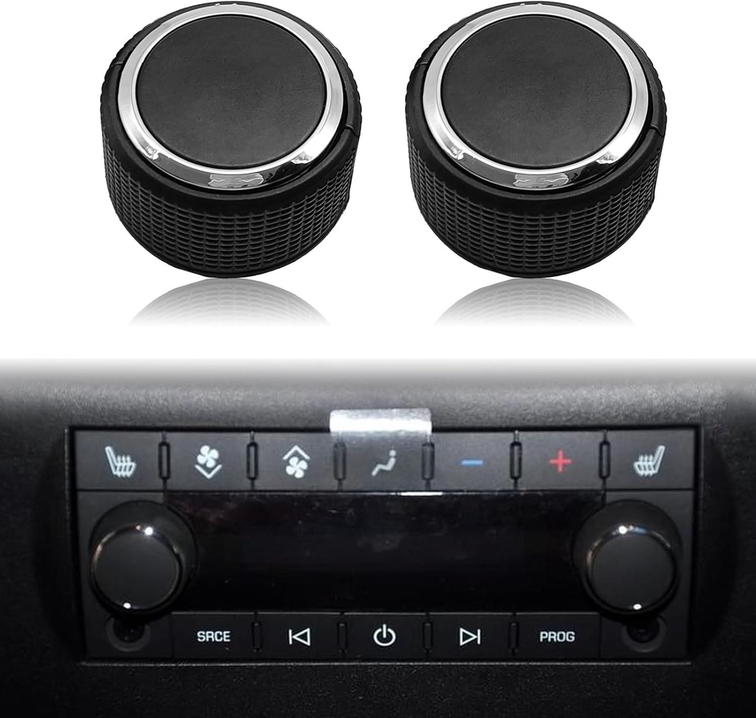 Pleoos Car Rear Radio Volume Control Knob, Radio Repair Kit Replacement Button Compatible with 07-13 Chevy Tahoe Chevrolet Silverado GMC Acadia Sierra Denali Yukon GM 22912547(2Pcs) image number 4
