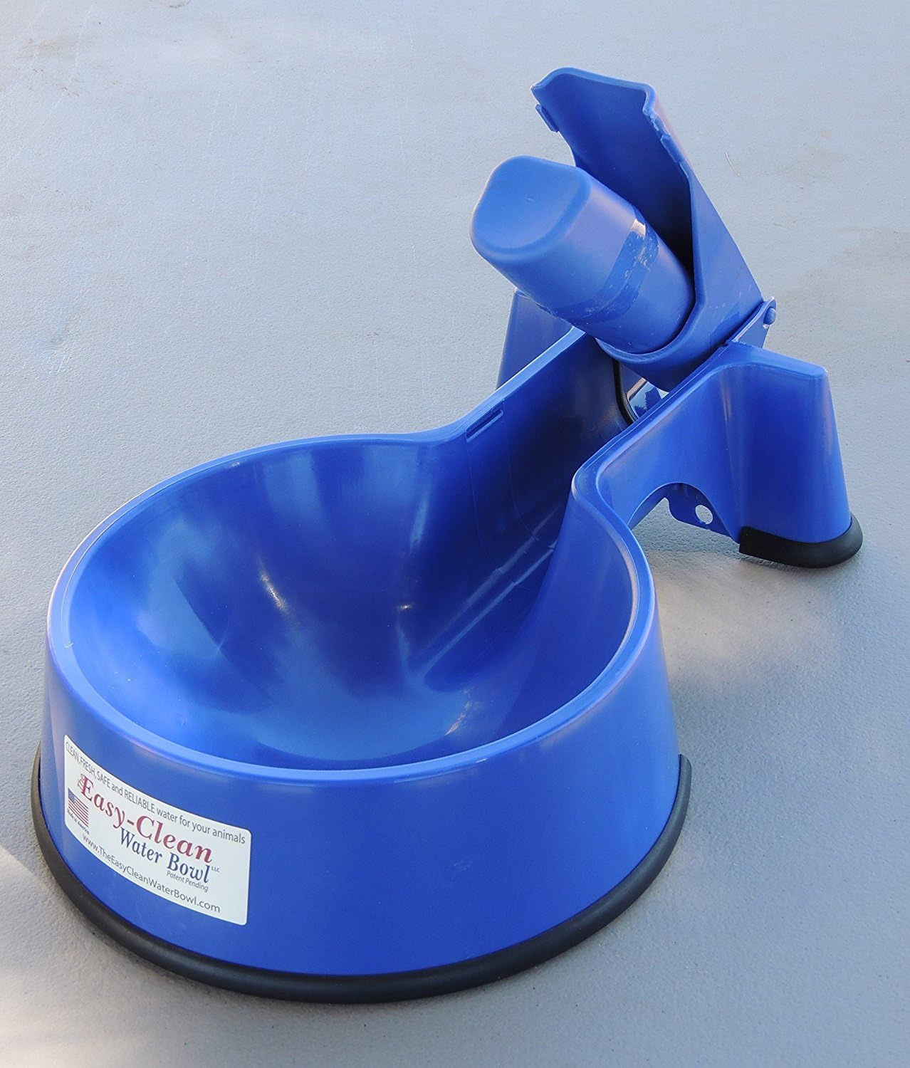 The Easy-Clean Auto-Fill Water Bowl with (5-Foot) Long Stainless Steel Hose, 32 Ounces,Blue image number 4