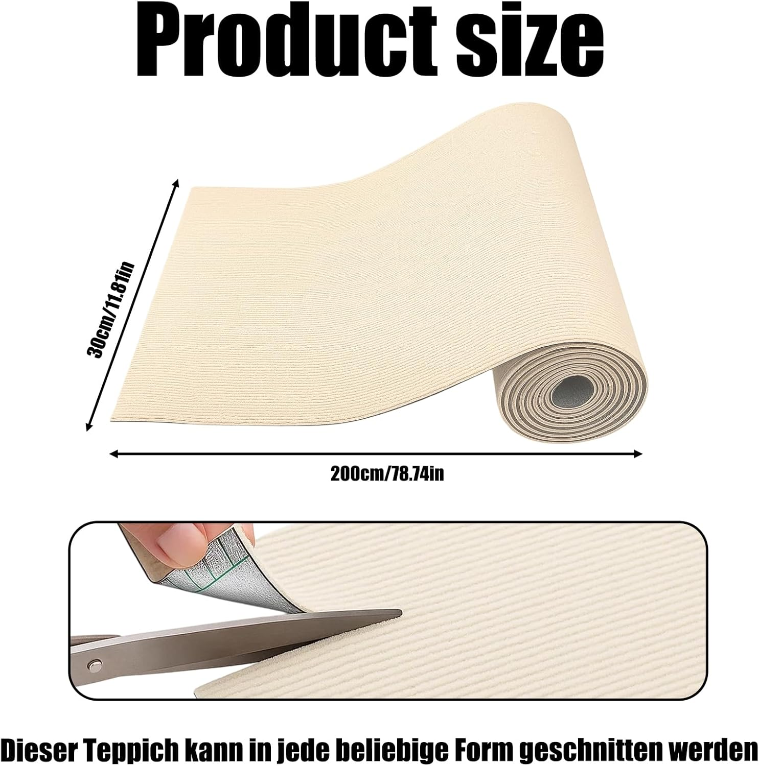 Pack of 1 Scratch Protection Sofa Cat, Self-Adhesive Scratching Mat for Furniture, Beige Cat Scratch Mat, DIY Scratch Protection for Couch and Wall