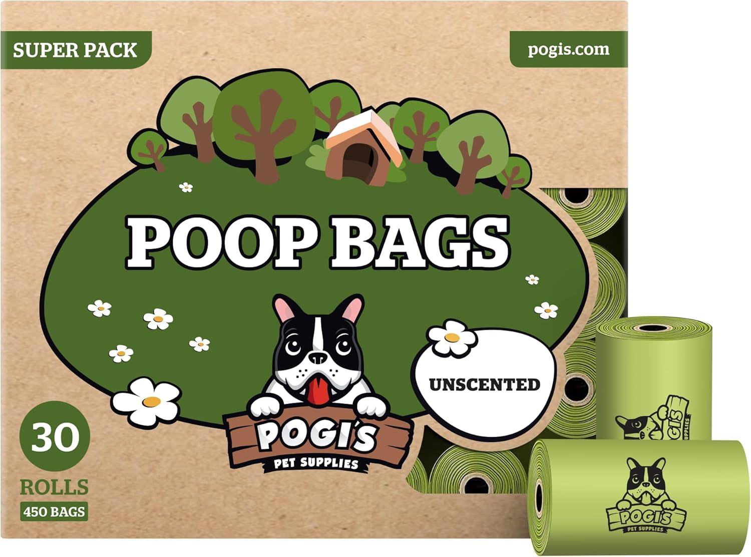 Pogi&rsquo;S Poop Bags - 30 Unscented Rolls (450 Bags) - Earth-Friendly, Leak-Proof Pet Waste Bags image number 5